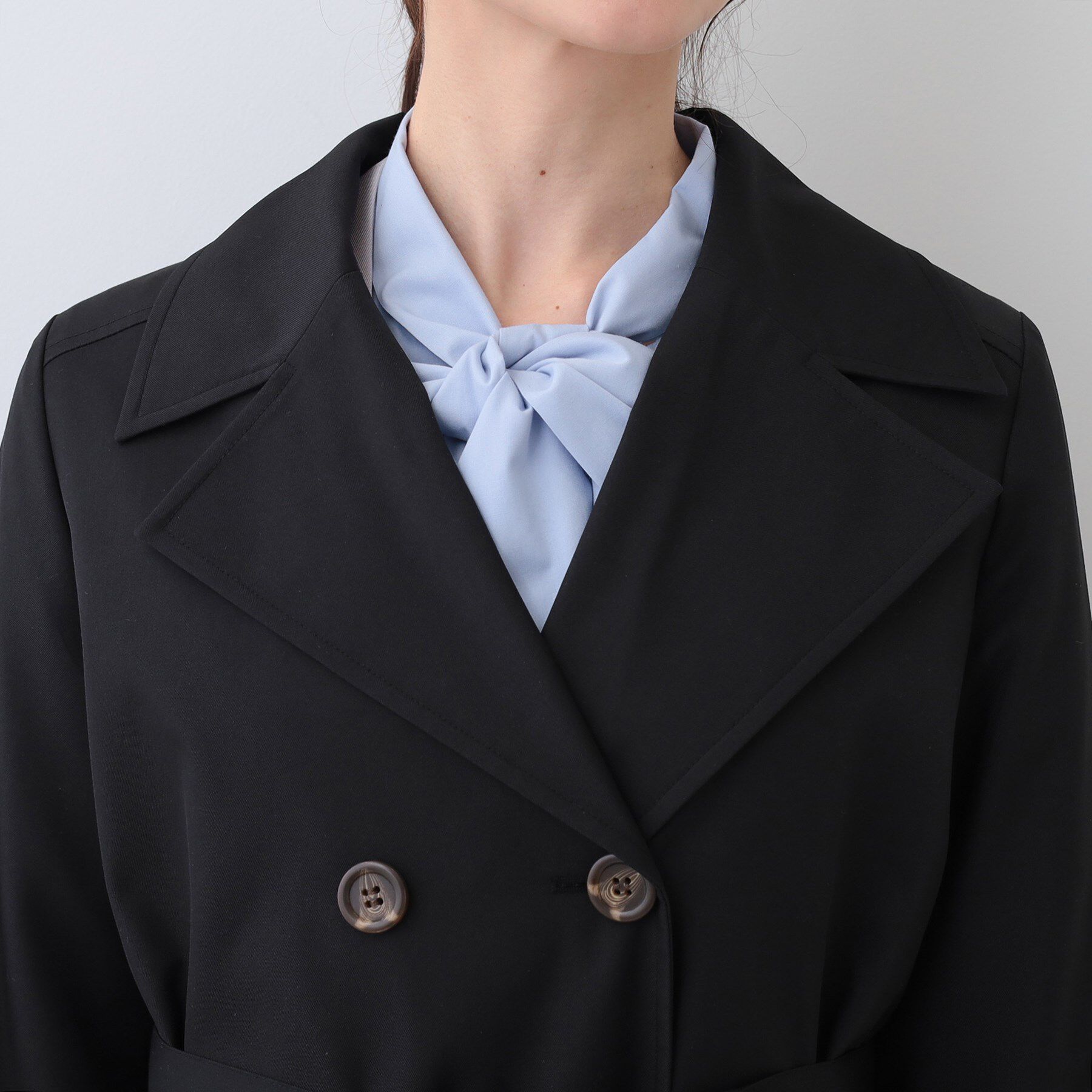 SHOO･LA･RUE「【S-LL/防花粉/撥水加工】ロングトレンチコート」|トレンチコート|