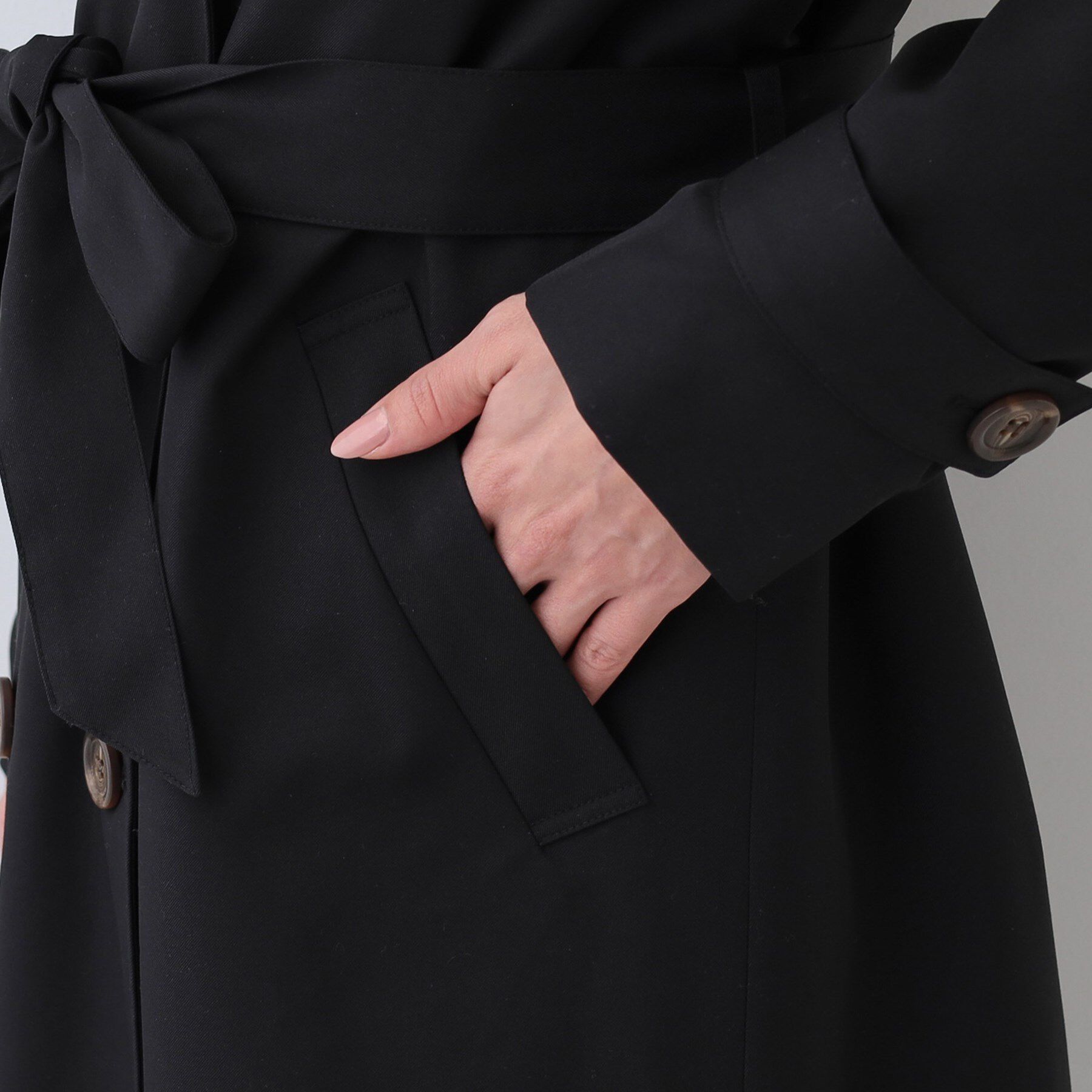 SHOO･LA･RUE「【S-LL/防花粉/撥水加工】ロングトレンチコート」|トレンチコート|