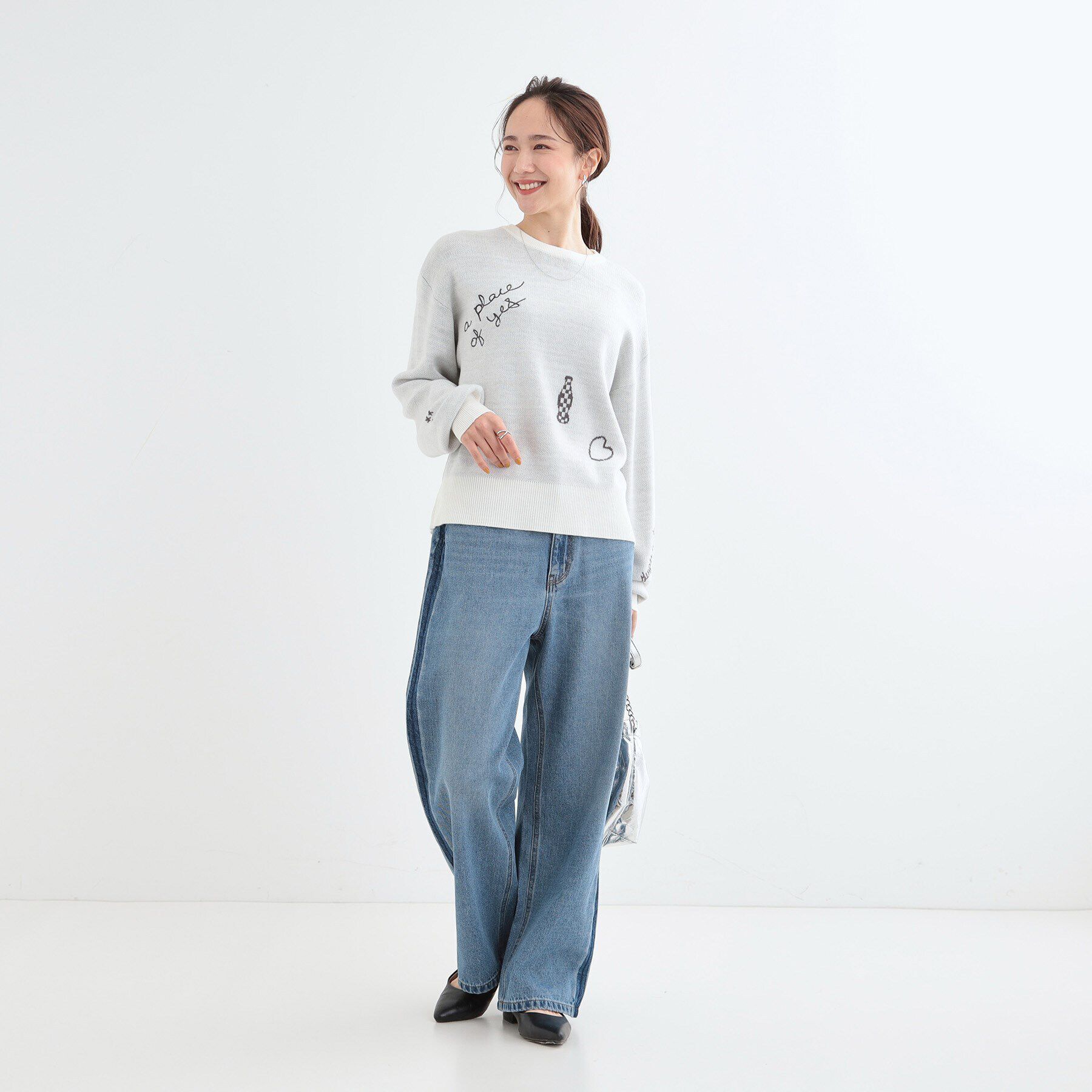 SHOO･LA･RUE「【S-LL】刺繍＆ジャカード 柄アソートニット」|ニット・セーター|