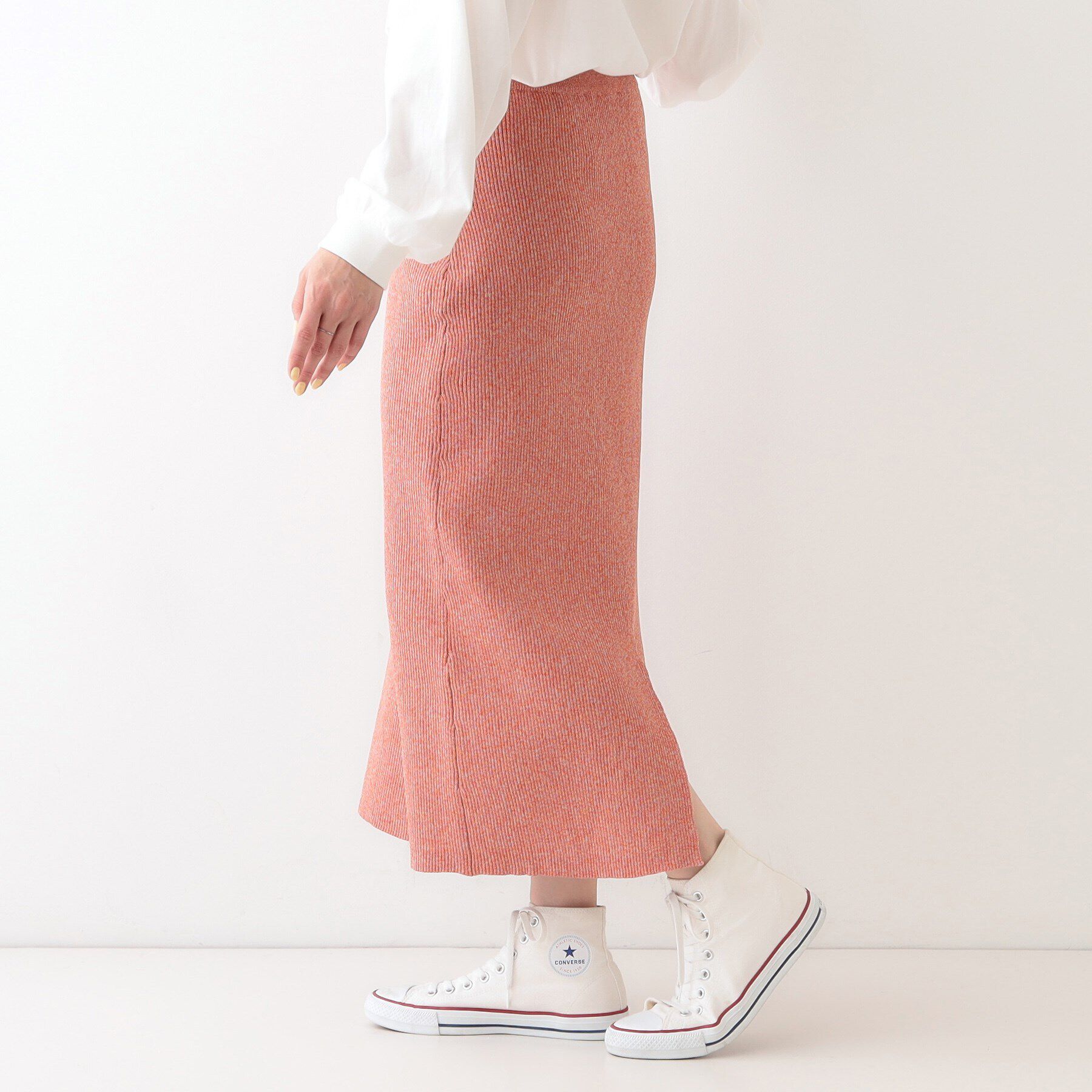 SHOO･LA･RUE「スポンディッシュMIXニットナロースカート」|スカート|