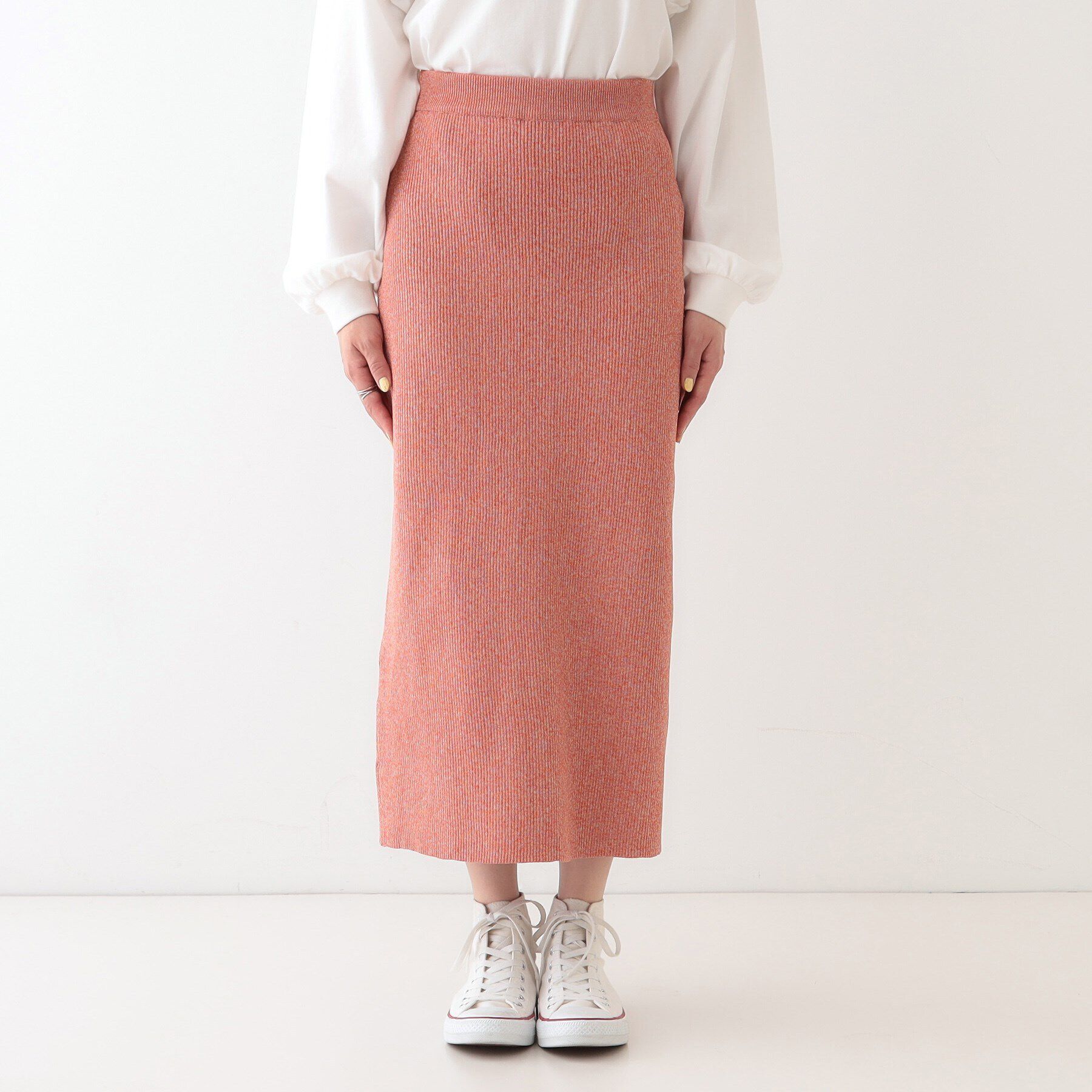 SHOO･LA･RUE「スポンディッシュMIXニットナロースカート」|スカート|