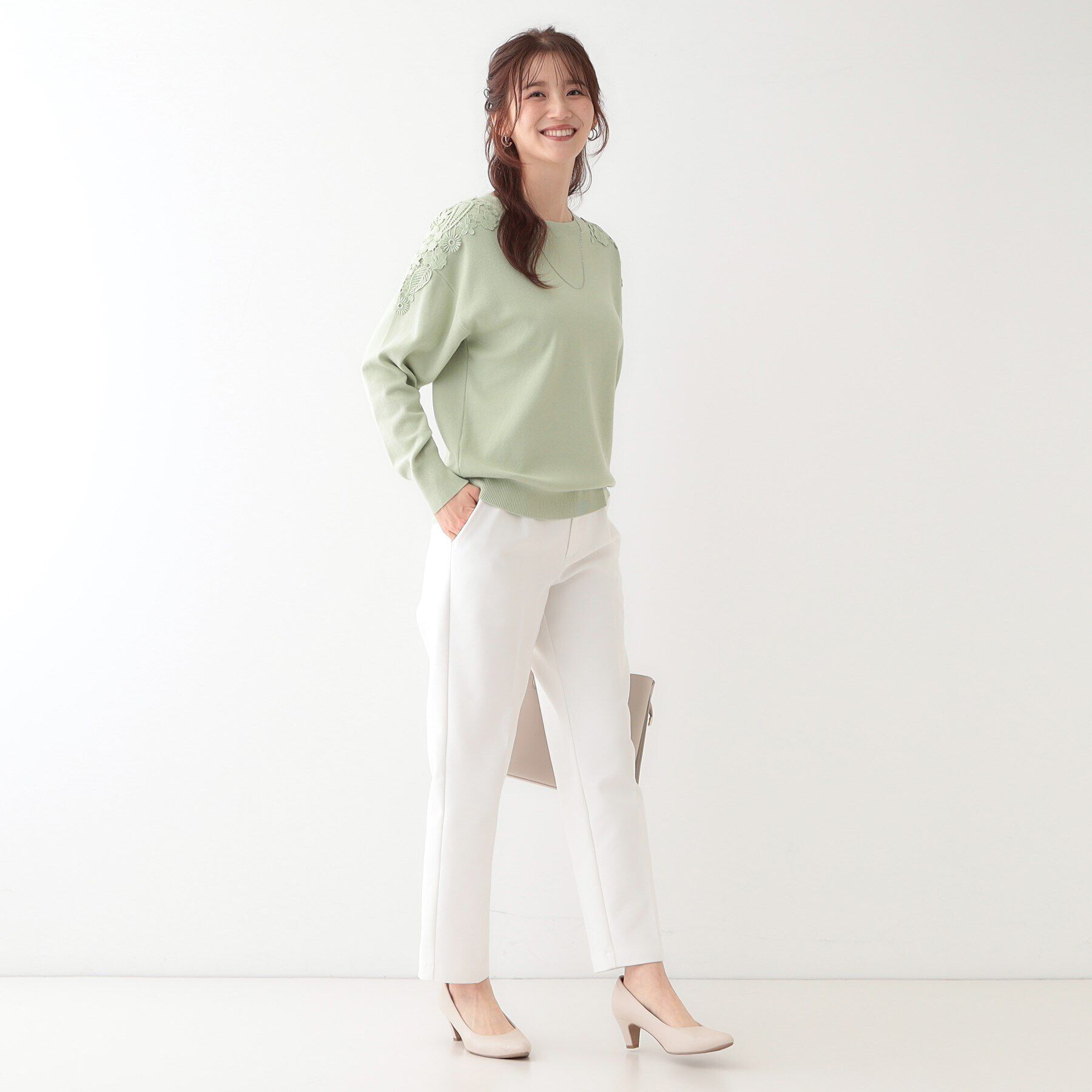 SHOO･LA･RUE「肩レースが差をつける デザインニット」|ニット・セーター|