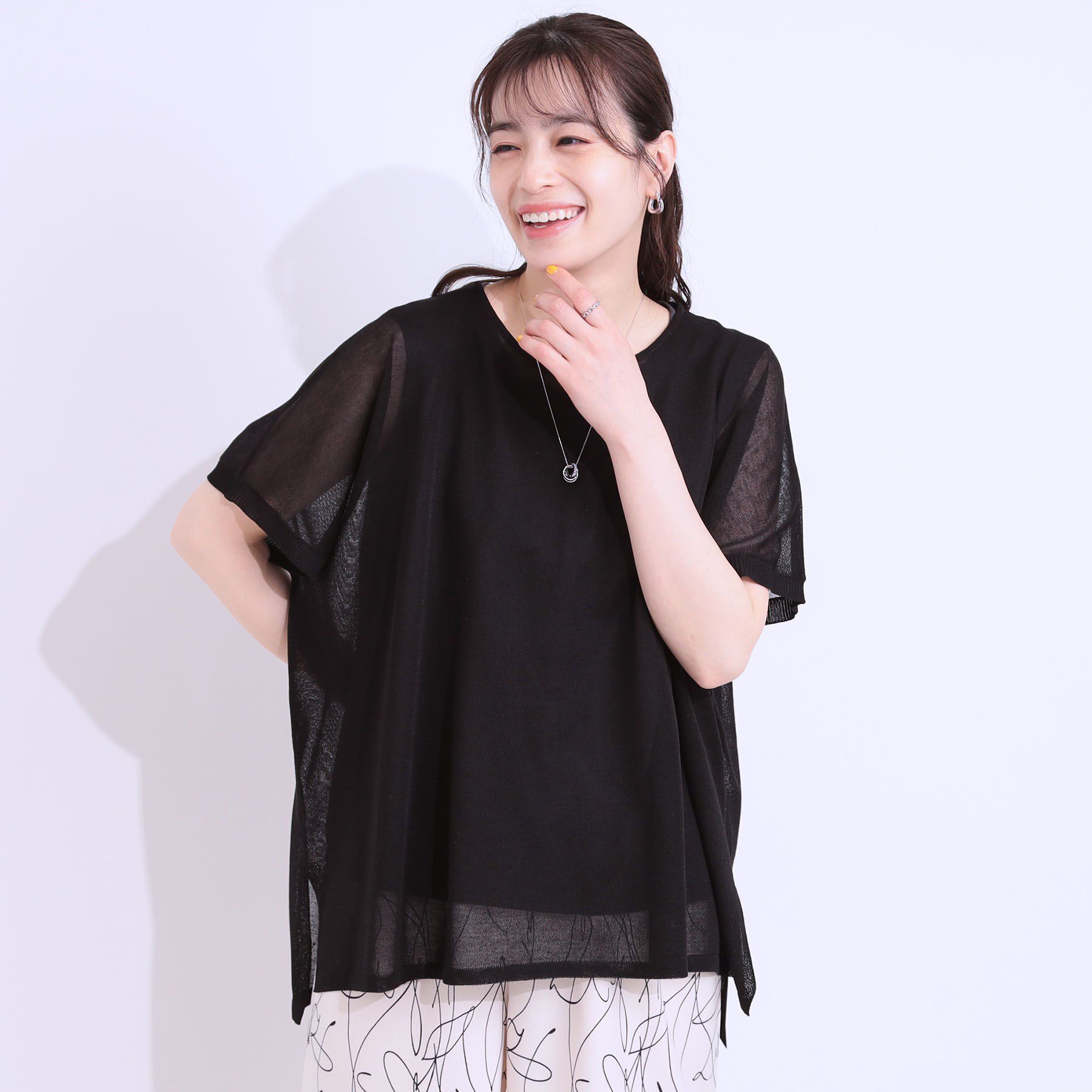 SHOO･LA･RUE「【2点セット】インせず着られるシアーニット＋タンクトップ」|その他|