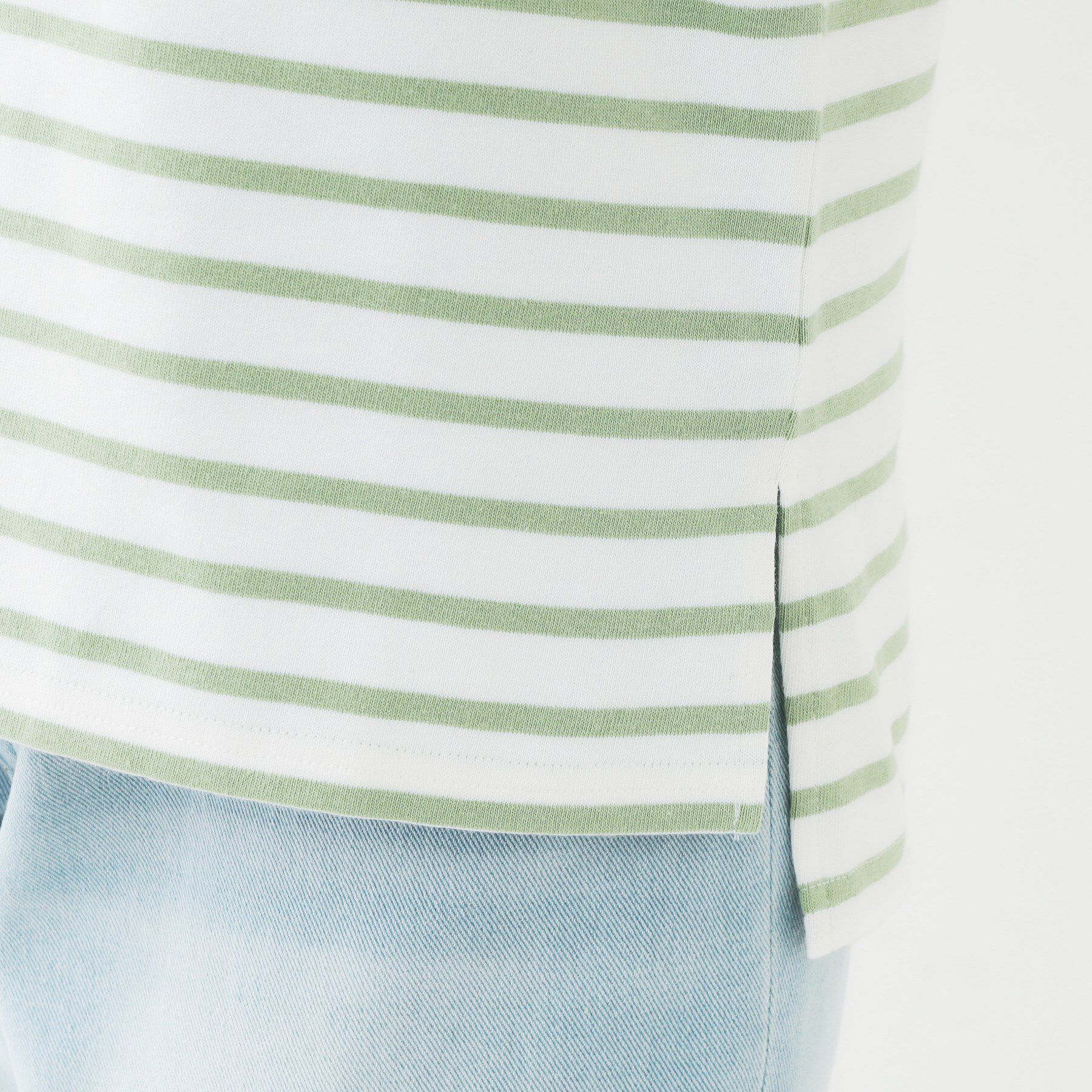 SHOO･LA･RUE「【洗える/S-LL/綿100％】5分袖ボートネックトップス」|Tシャツ・カットソー|