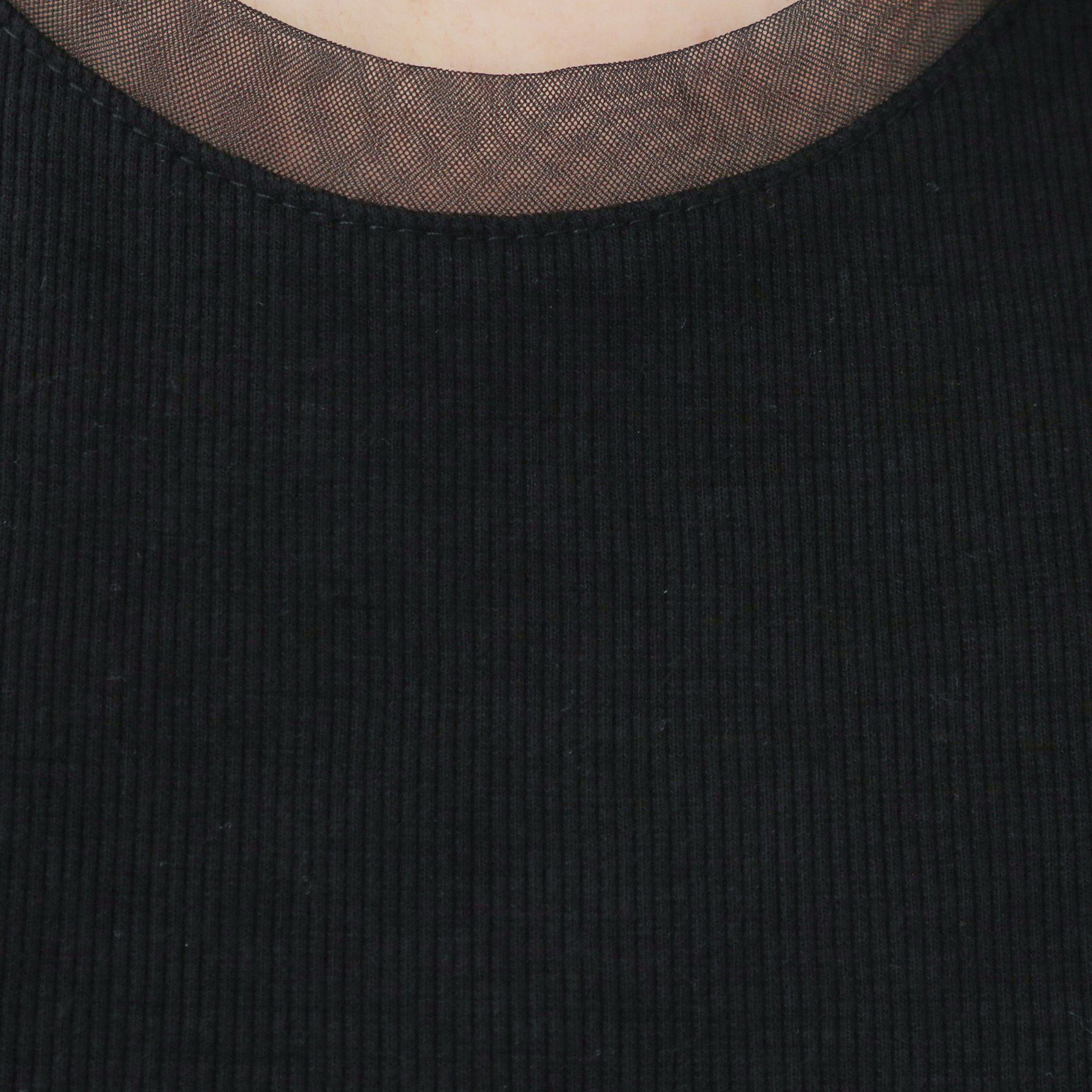 SHOO･LA･RUE「【洗える/S-LL】シアーネックがこなれ見え リブタンクトップ」|Tシャツ・カットソー|