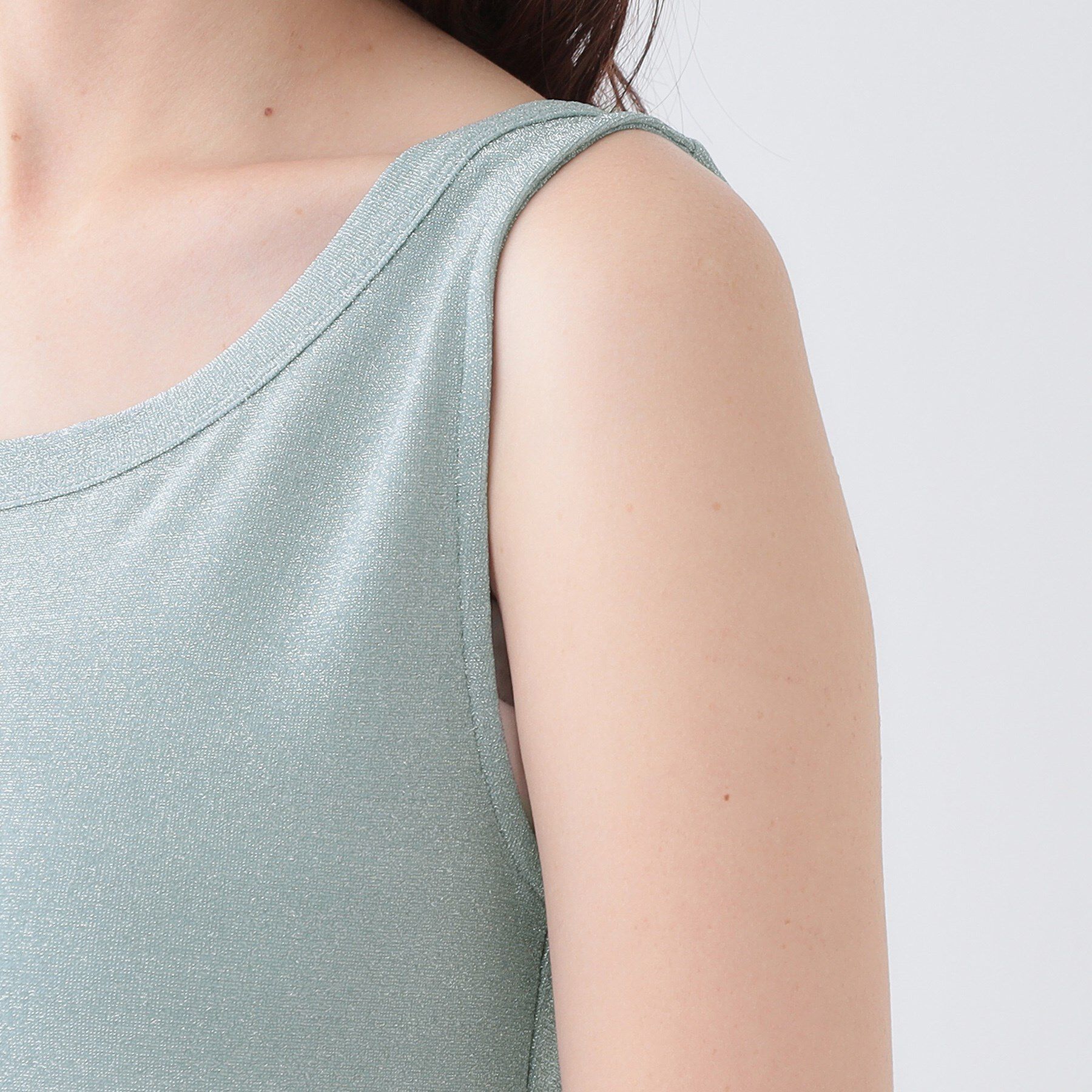 SHOO･LA･RUE「【高レビュー/S-LL】大人ヘルシーなスタイルに ラメタンクトップ」|キャミソール|