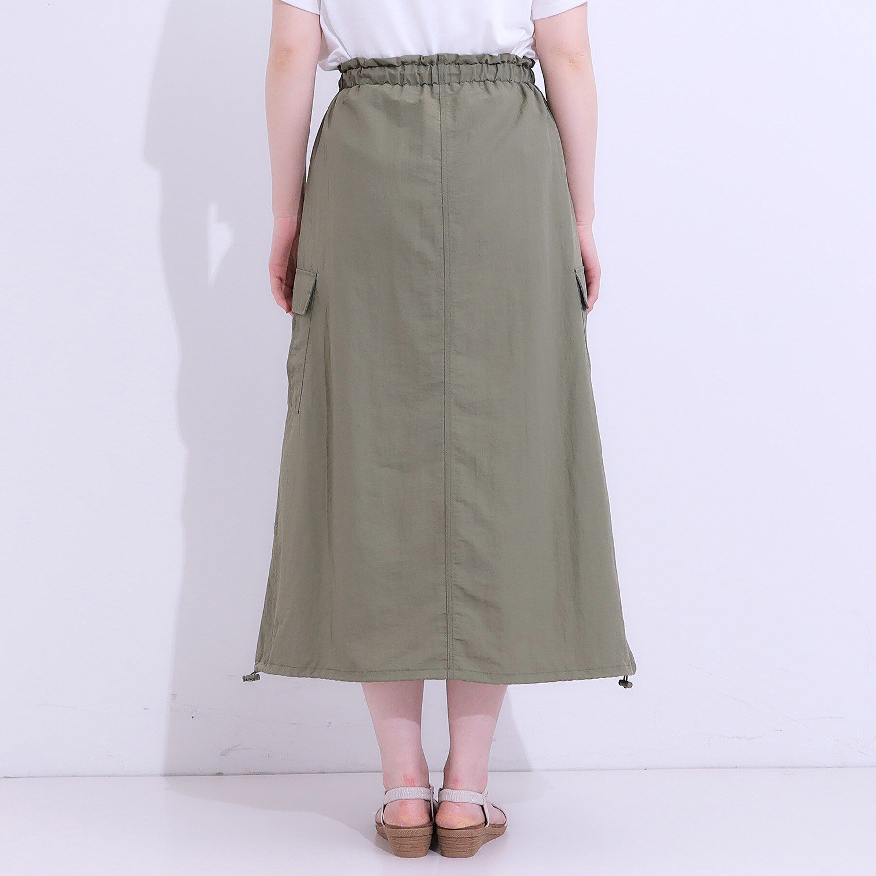 SHOO･LA･RUE「【2WAY/S-LL】バルーンシルエットにもなる ナイロンカーゴスカート」|スカート|