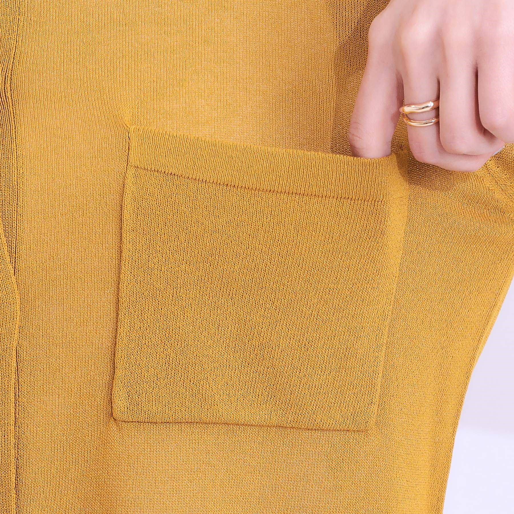 SHOO･LA･RUE「【洗える/ひんやり】パール調ボタンが目を惹く シアーニットカーディガン」|カーディガン|