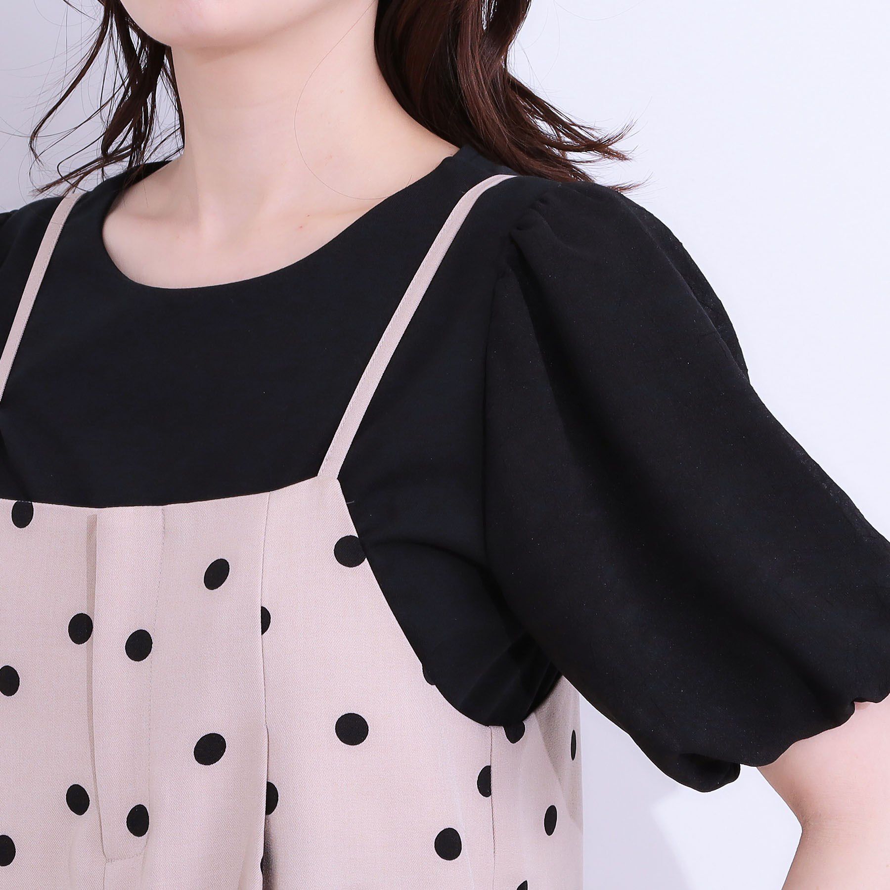 SHOO･LA･RUE「【S-LL】着丈が調節できる 大人の麻調サロペット」|オールインワン|