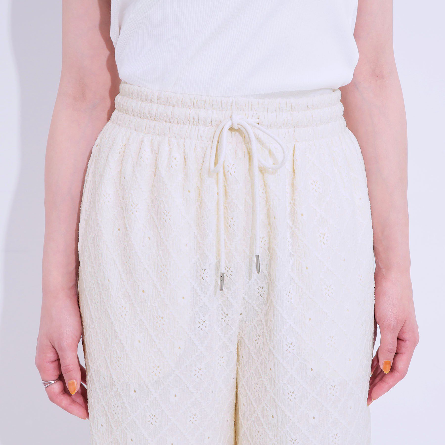 SHOO･LA･RUE「幾何学レース調 イージーパンツ」|その他|