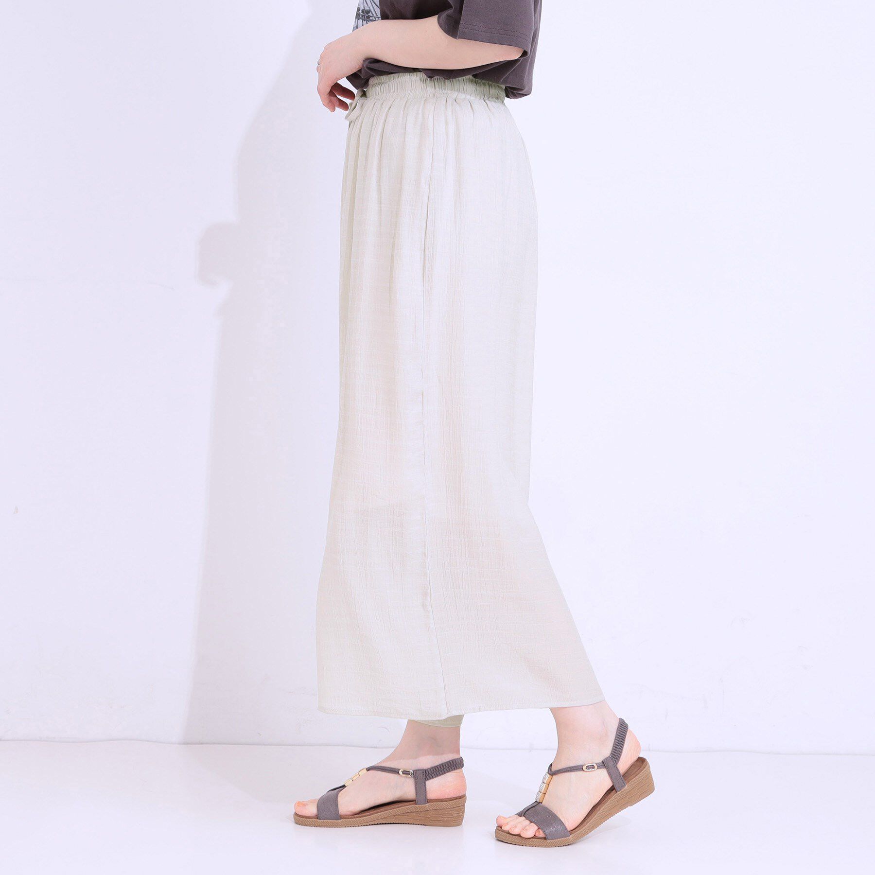 SHOO･LA･RUE「さらさらドビーイージーガウチョパンツ」|その他|