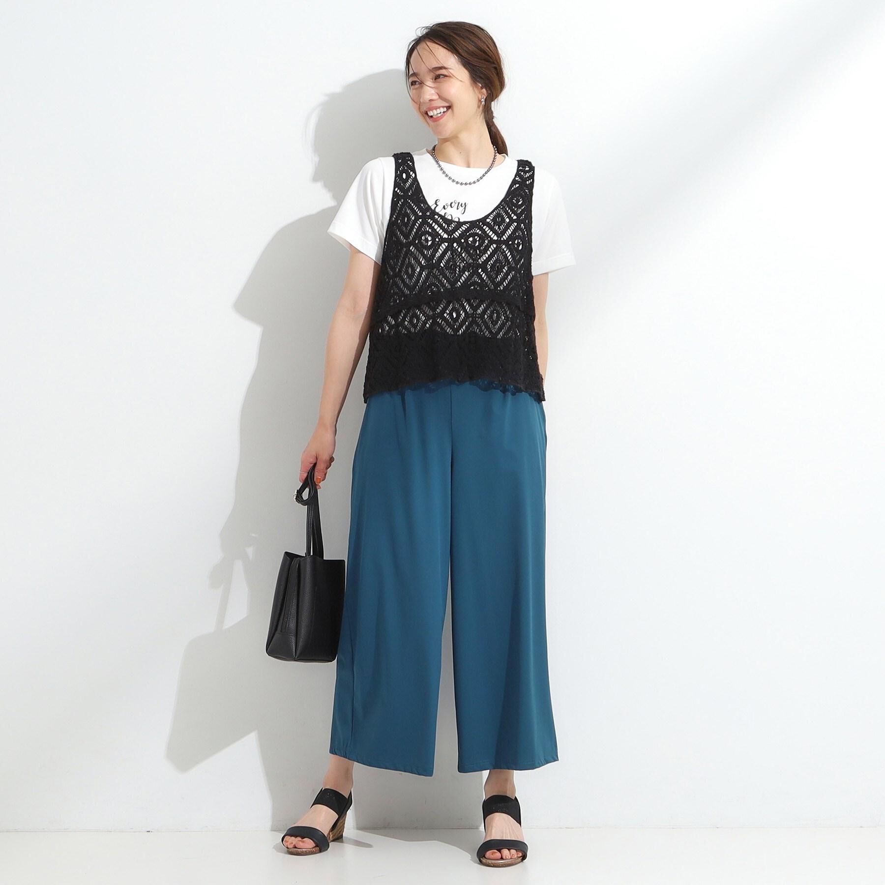 SHOO･LA･RUE「【S-LL/2点セット】大人カジュアルに レースビスチェ+プリントTシャツ」|その他|