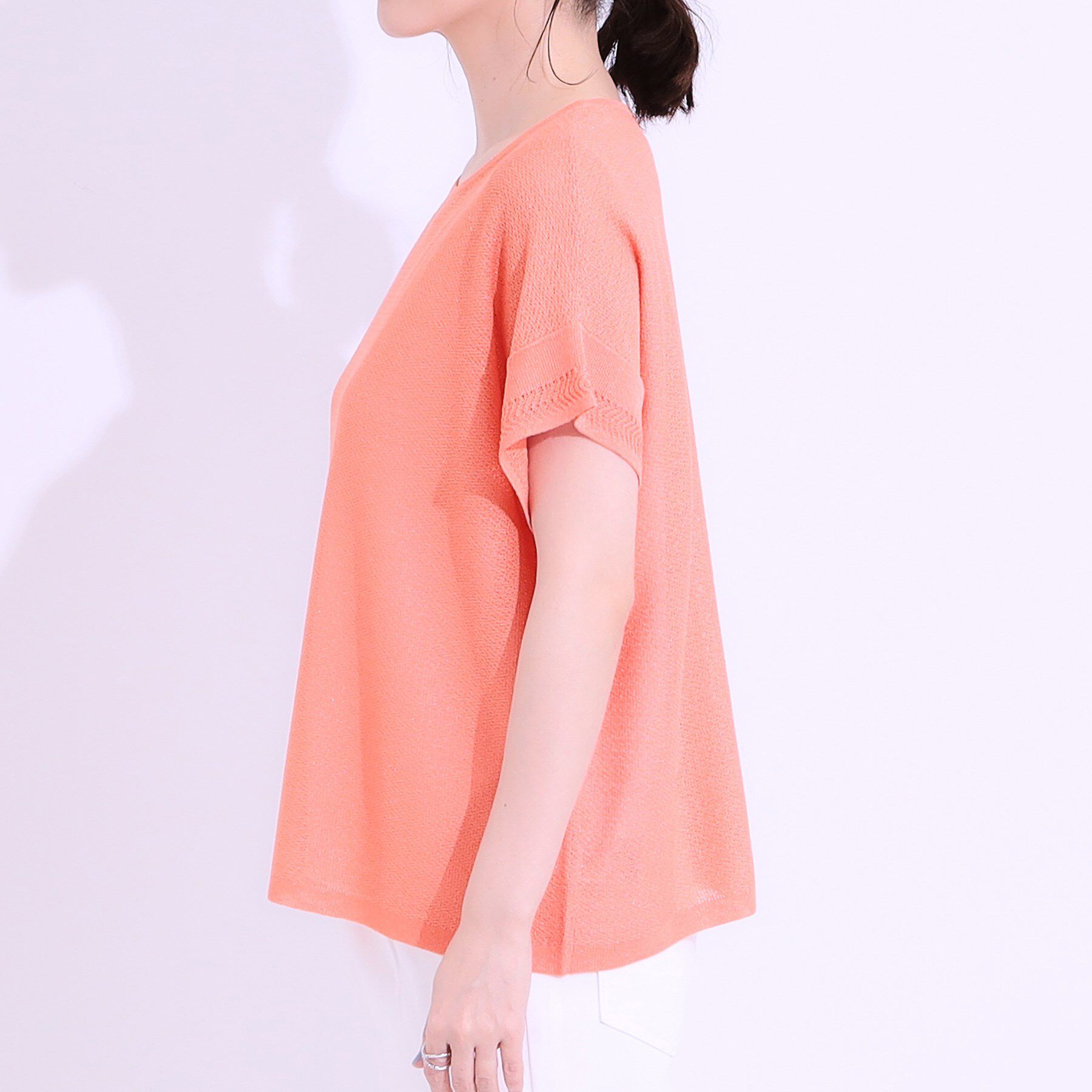 SHOO･LA･RUE「【S-LL/2点セット】涼やかに楽に決まる タンクトップ＋編み柄ニット」|その他|