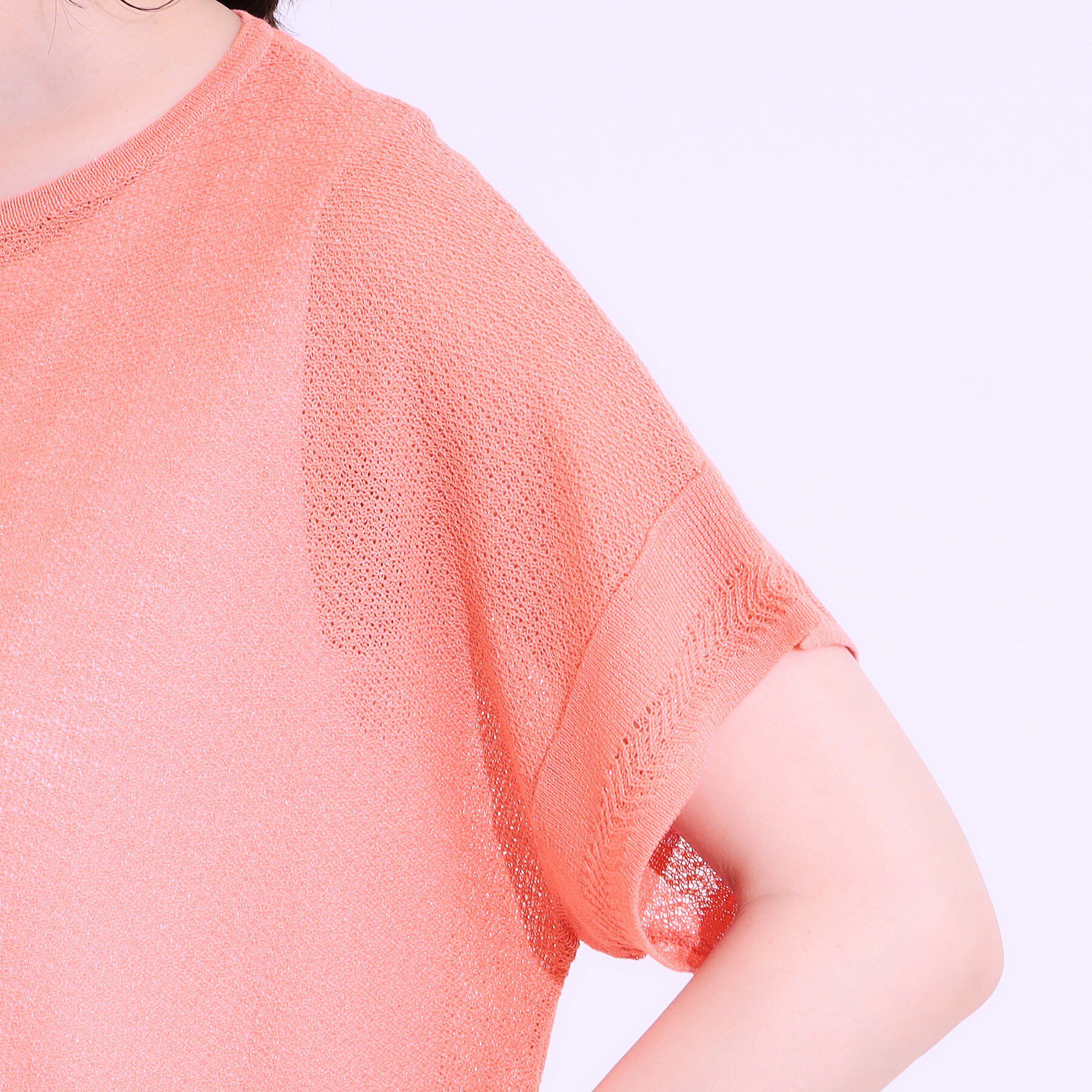 SHOO･LA･RUE「【S-LL/2点セット】涼やかに楽に決まる タンクトップ＋編み柄ニット」|その他|