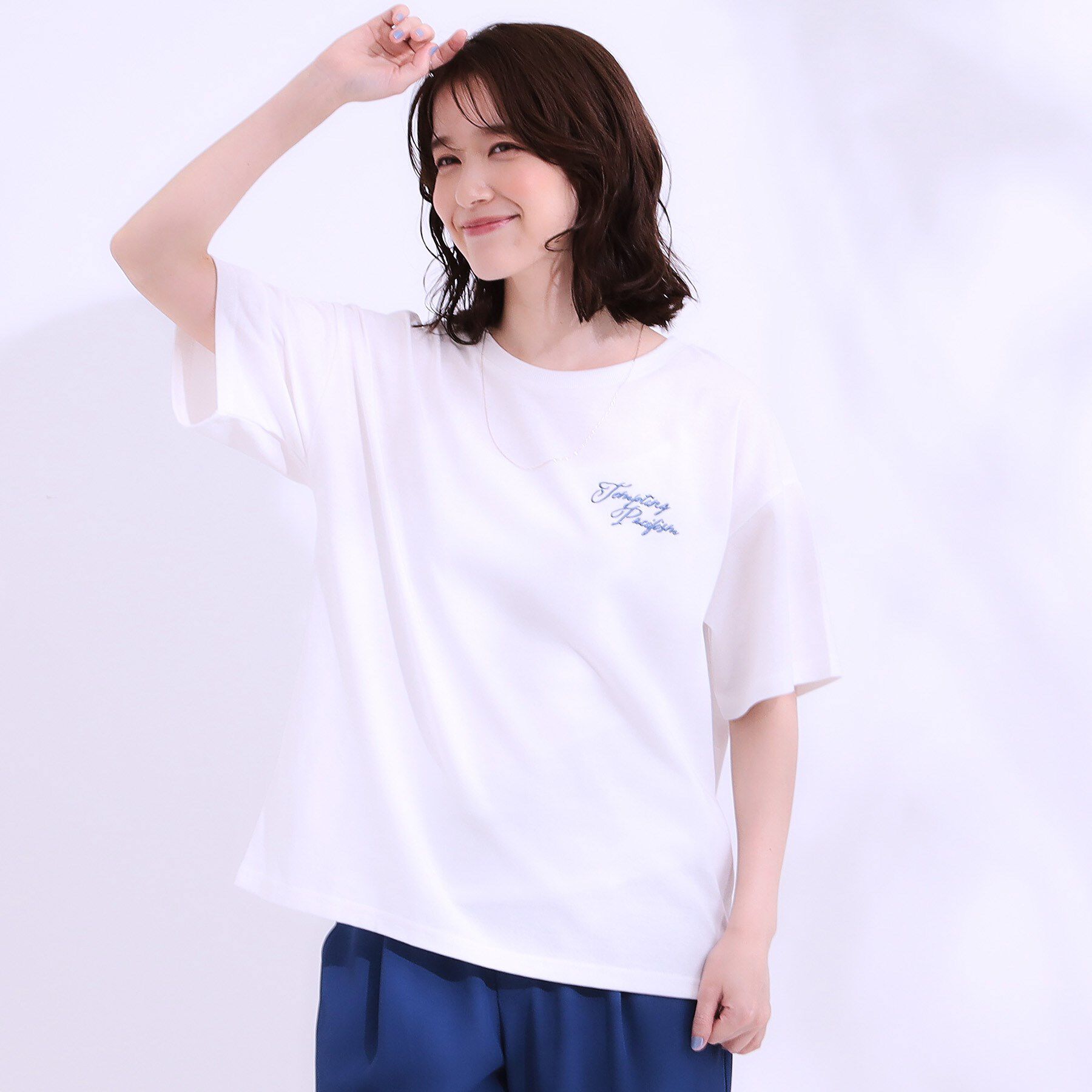 SHOO･LA･RUE「【洗える/S-LL】サガラ刺繍アソートTシャツ」|Tシャツ・カットソー|