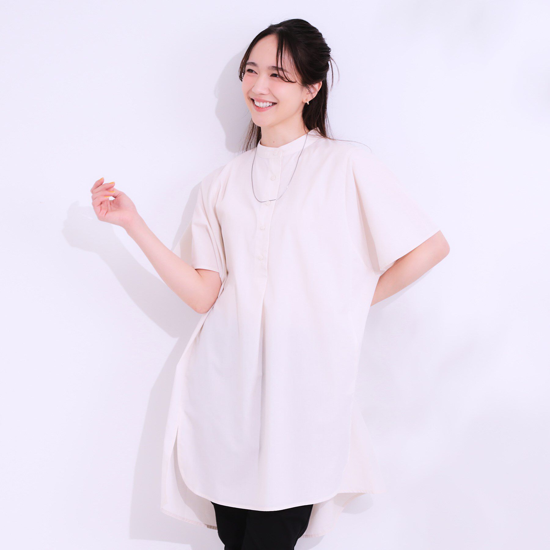 SHOO･LA･RUE「【洗える】体型きれい見え チュニックワンピース」|チュニック|