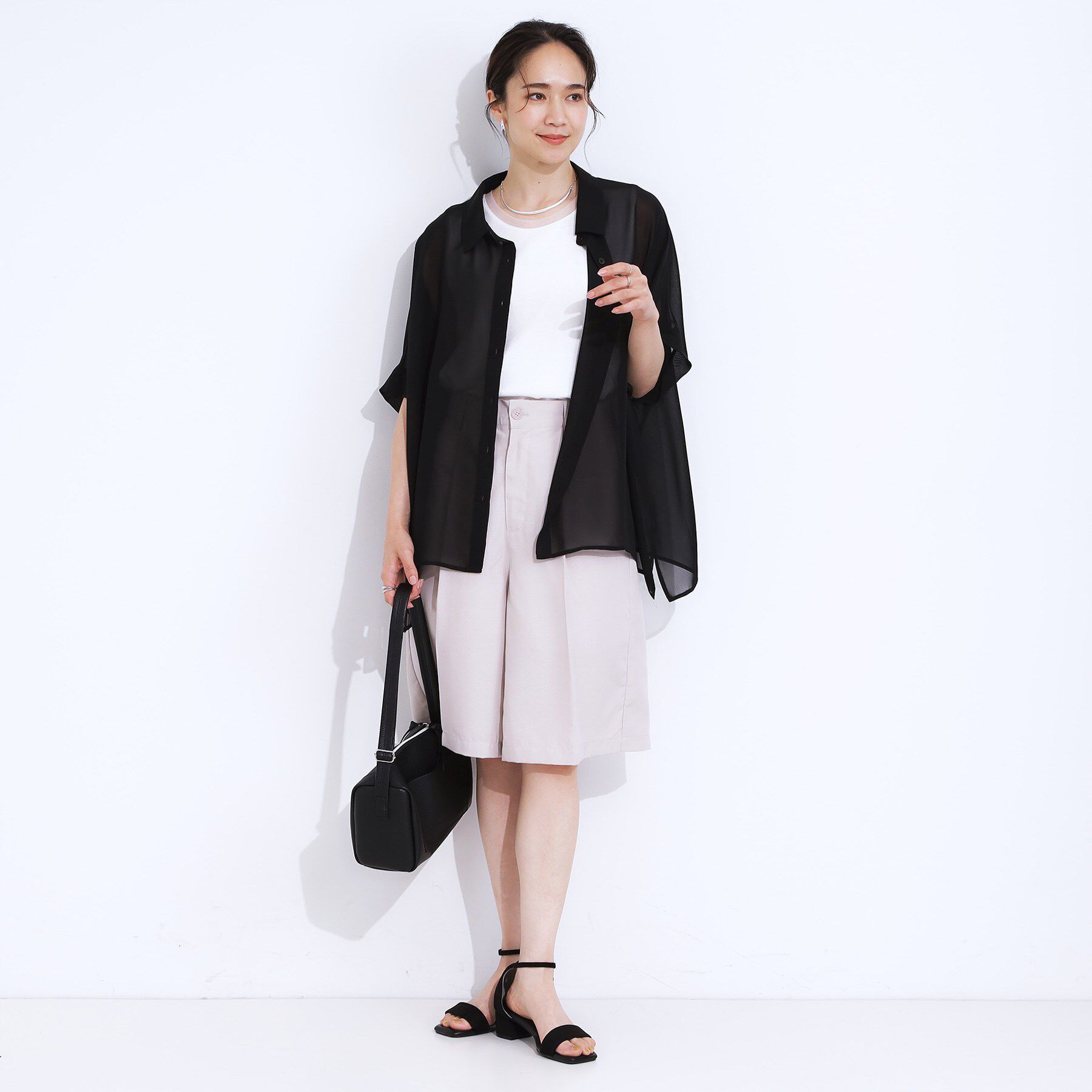 SHOO･LA･RUE「大人のシアー感 ゆるさらポンチョシャツ」|シャツ・ブラウス|