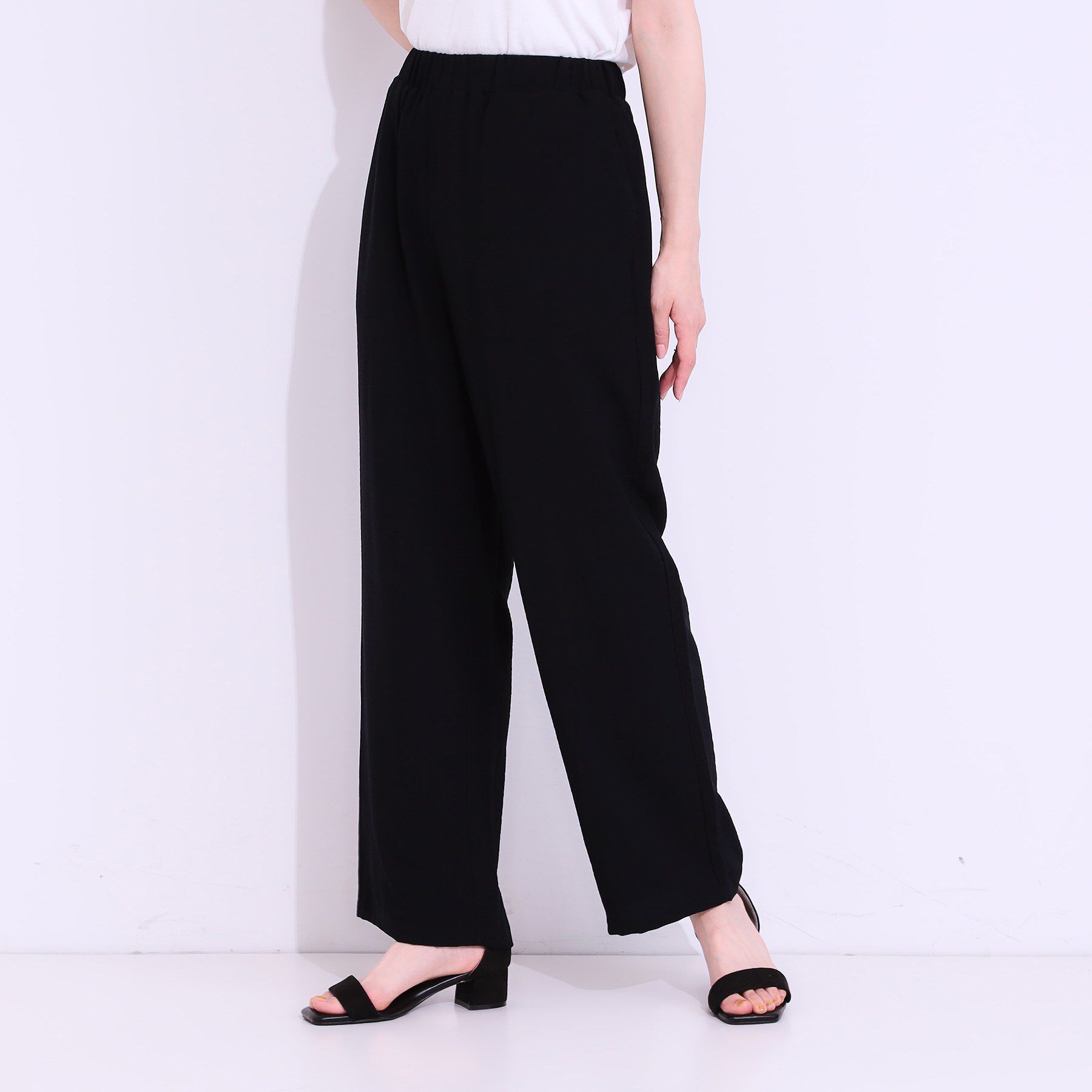 SHOO･LA･RUE「【S-LL/ひんやり】楽してきれい見え ドビースラブ ストレートパンツ」|その他|