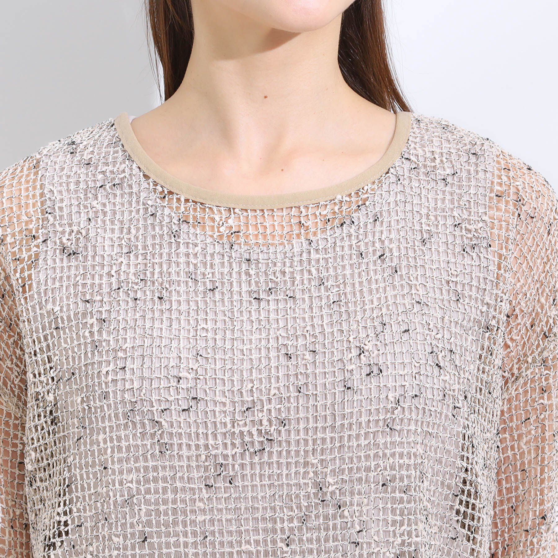 SHOO･LA･RUE「【前後2WAY】夏でもさらりと羽織れる メッシュリボンカーディガン」|カーディガン|