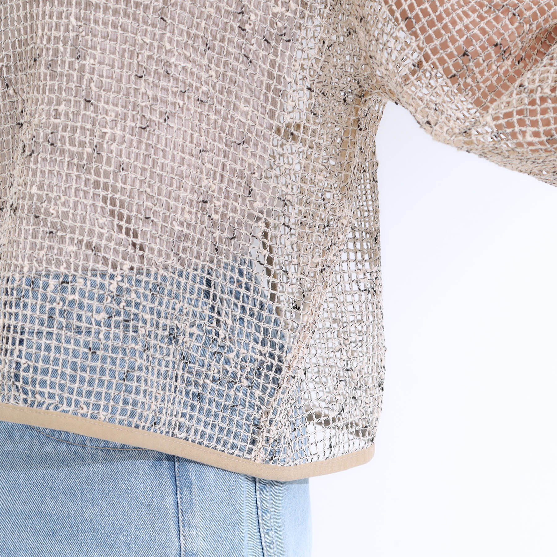 SHOO･LA･RUE「【前後2WAY】夏でもさらりと羽織れる メッシュリボンカーディガン」|カーディガン|