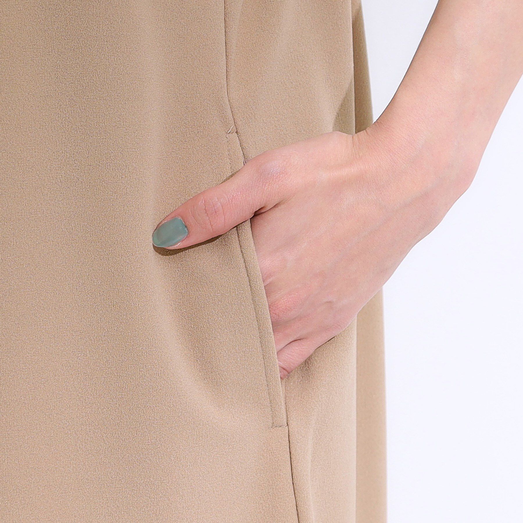 SHOO･LA･RUE「【洗える/S-LL】裏がサラサラ やわらか ギャザーサロペット」|オールインワン|