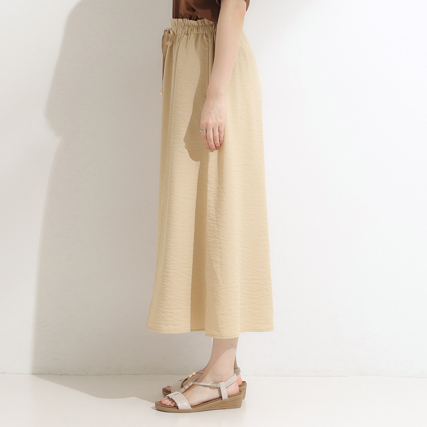 SHOO･LA･RUE「【S-LL/ひんやり】さらっとタッチできれい見え ピンタックスカーチョ」|その他|