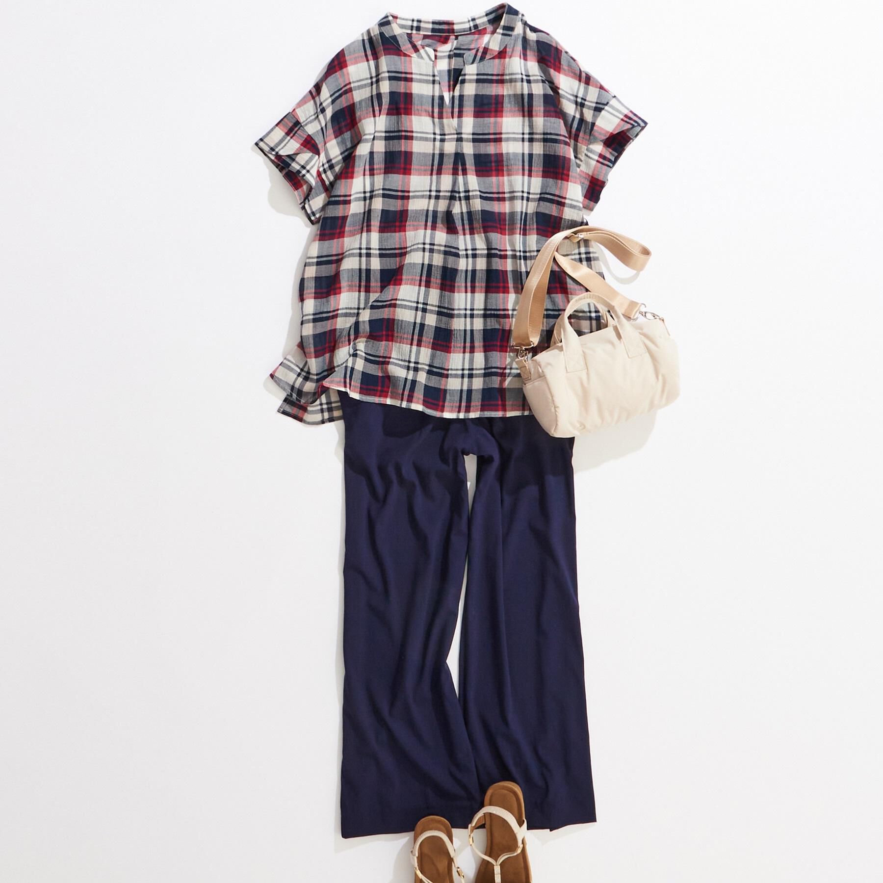 SHOO･LA･RUE「【S-LL】きれいに体型カバー さらシャリコットン スキッパーシャツ」|シャツ・ブラウス|