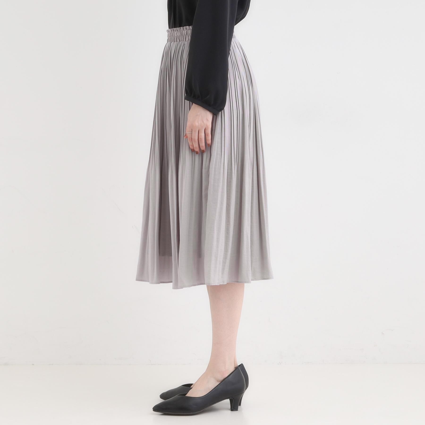 SHOO･LA･RUE「【洗濯機可/着丈選べる】オンにもオフにも 軽やかプリーツスカート」|スカート|