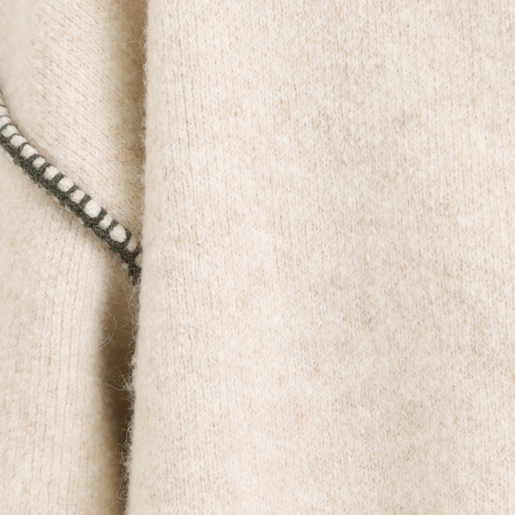 SHOO･LA･RUE「配色ステッチがポイント 襟付きジップニットカーディガン」|カーディガン|