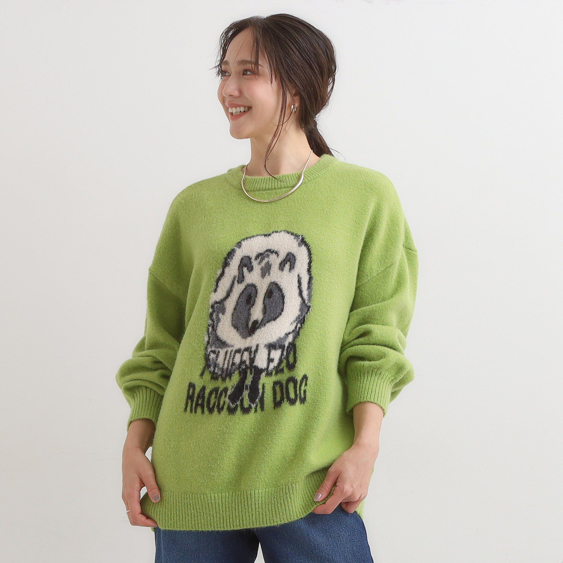 SHOO･LA･RUE「【旭山動物園応援商品】ゆるアニマル ふわふわジャカードニット」|ニット・セーター|