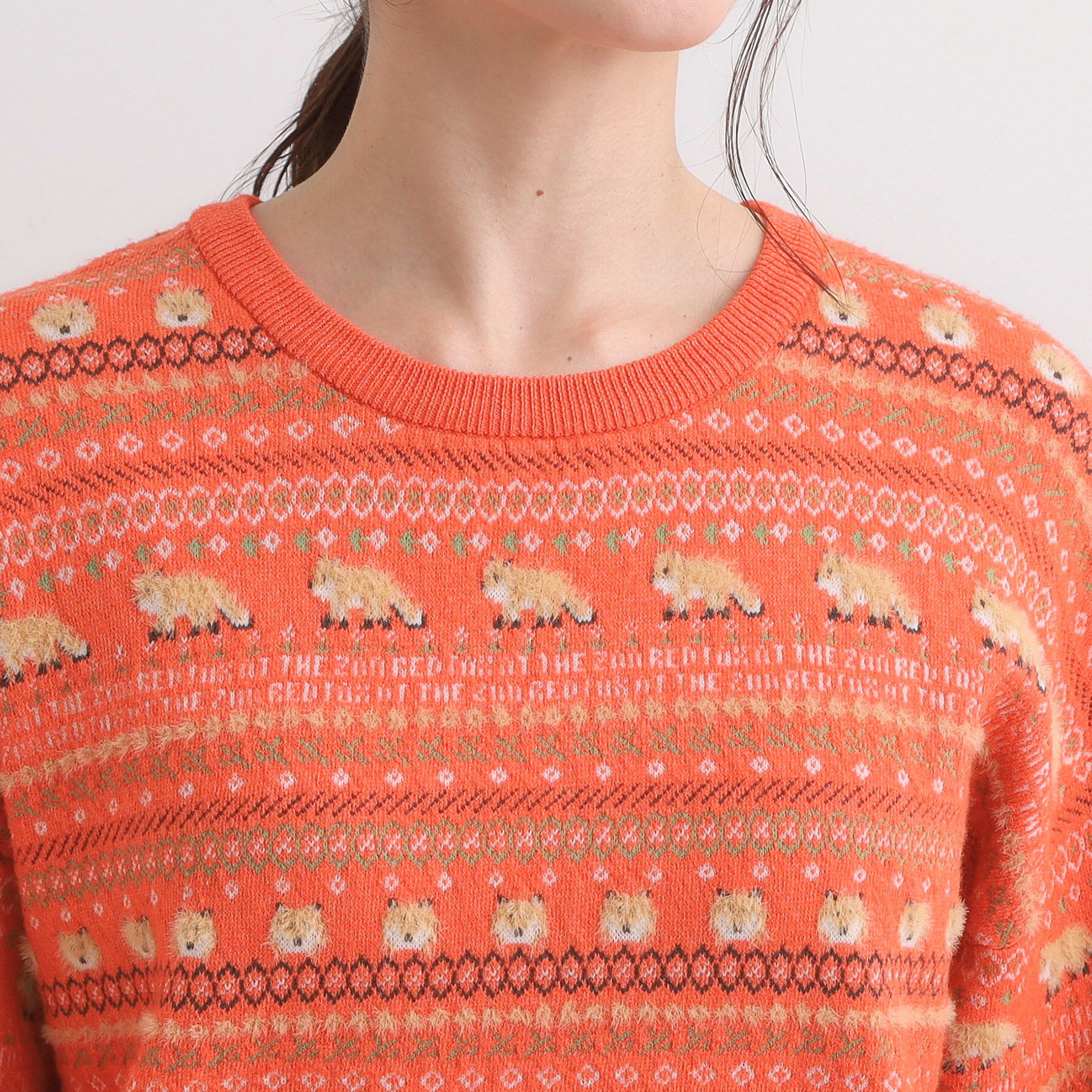 SHOO･LA･RUE「【旭山動物園応援商品】ノルディック柄 モールニット」|ニット・セーター|