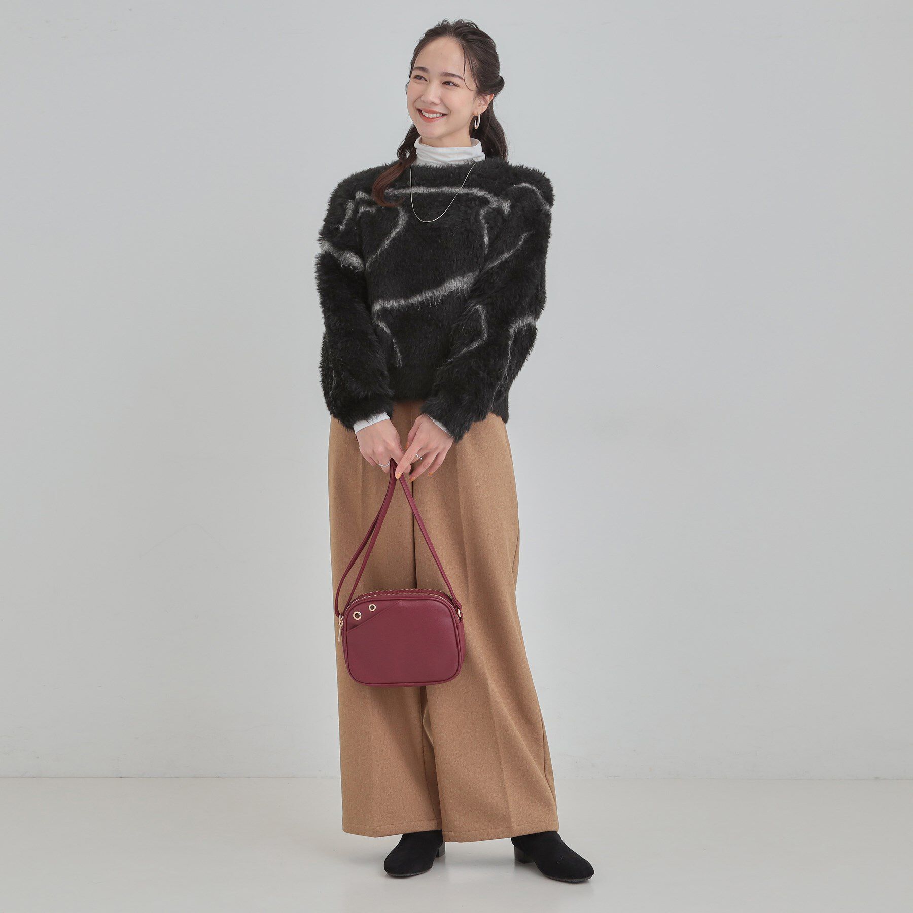 SHOO･LA･RUE「【選べる4柄】ふわふわ ロングフェザーニット」|ニット・セーター|