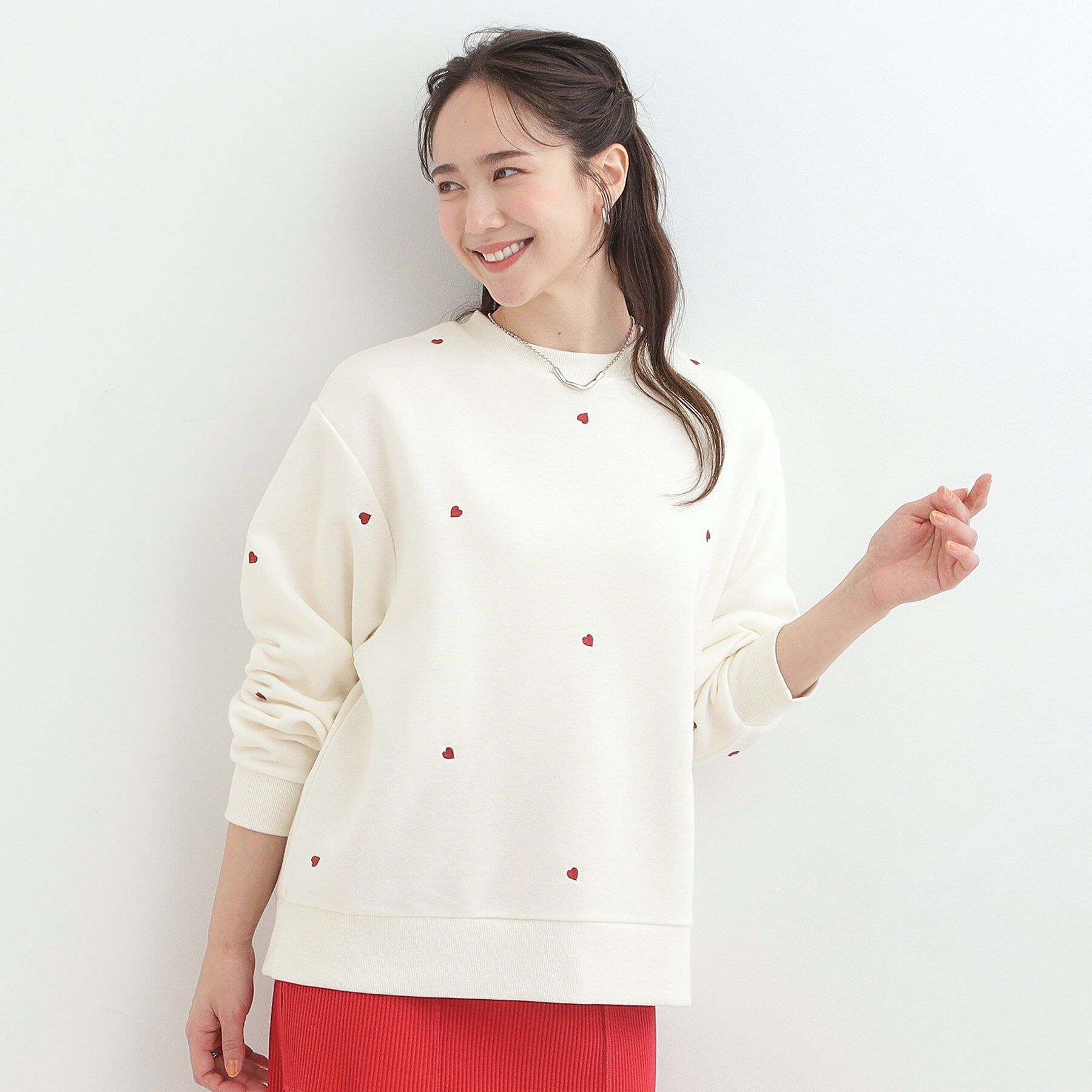 SHOO･LA･RUE「【洗濯機可】小さめ刺繍で大人見え アソート裏起毛スウェット」|パーカー|