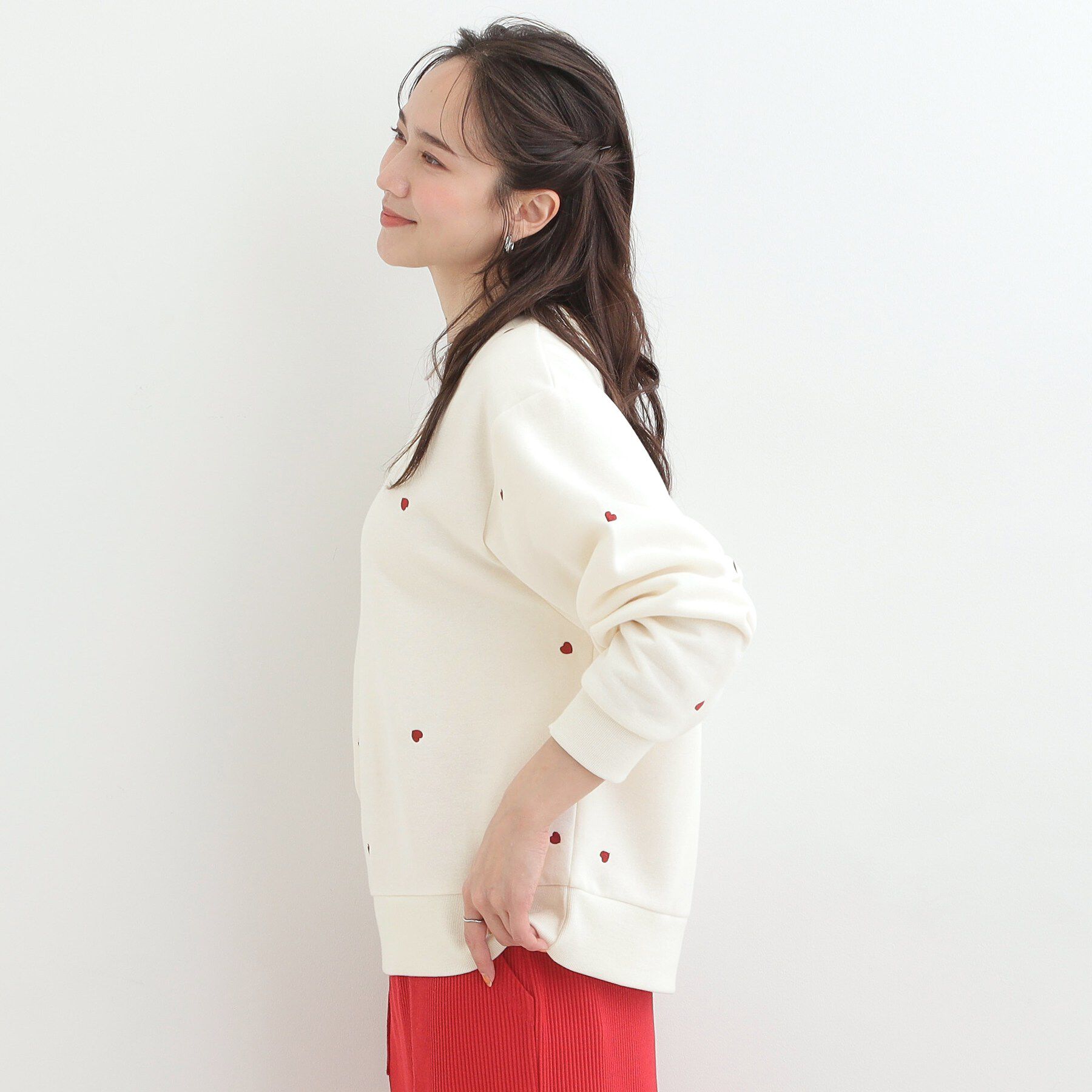 SHOO･LA･RUE「【洗濯機可】小さめ刺繍で大人見え アソート裏起毛スウェット」|パーカー|