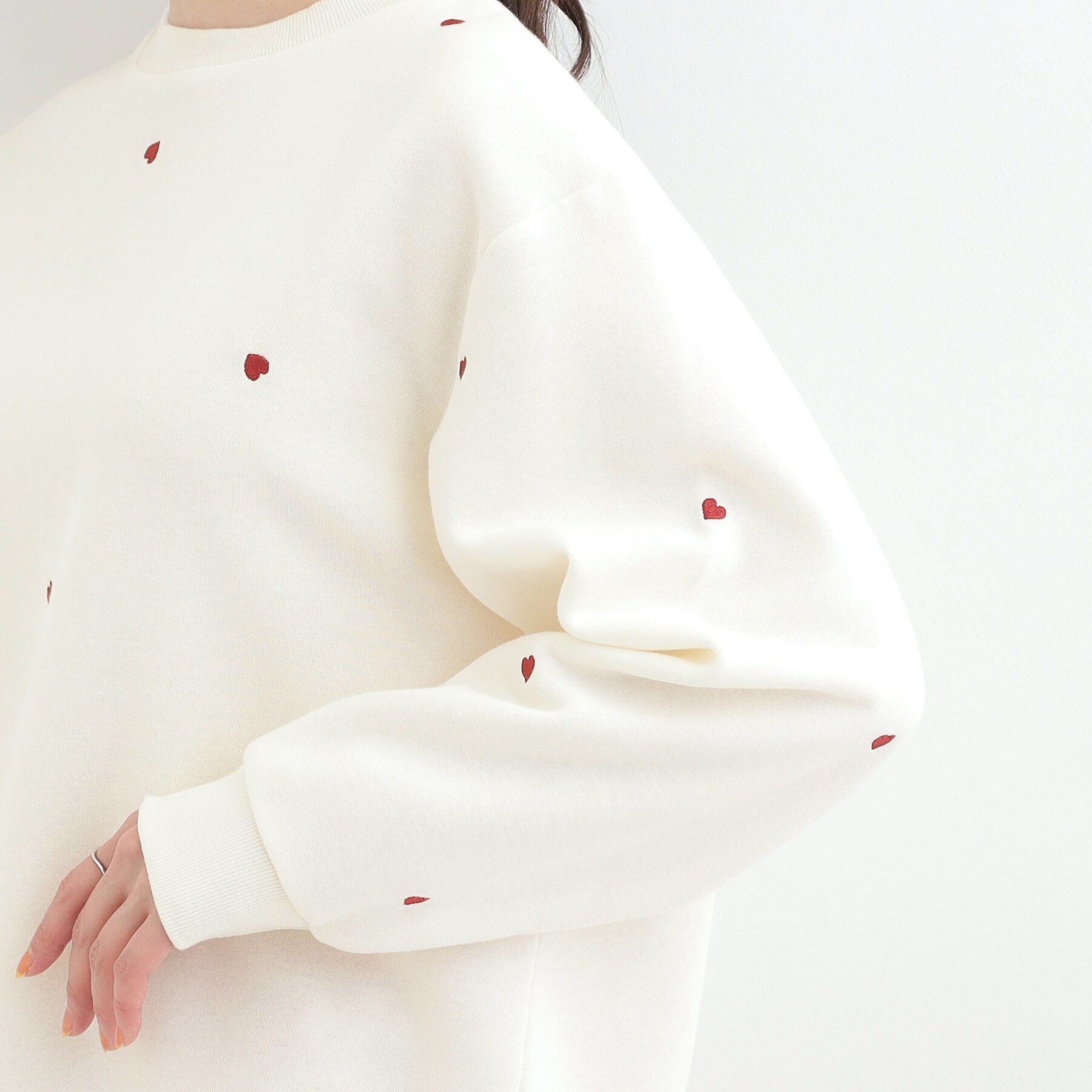 SHOO･LA･RUE「【洗濯機可】小さめ刺繍で大人見え アソート裏起毛スウェット」|パーカー|