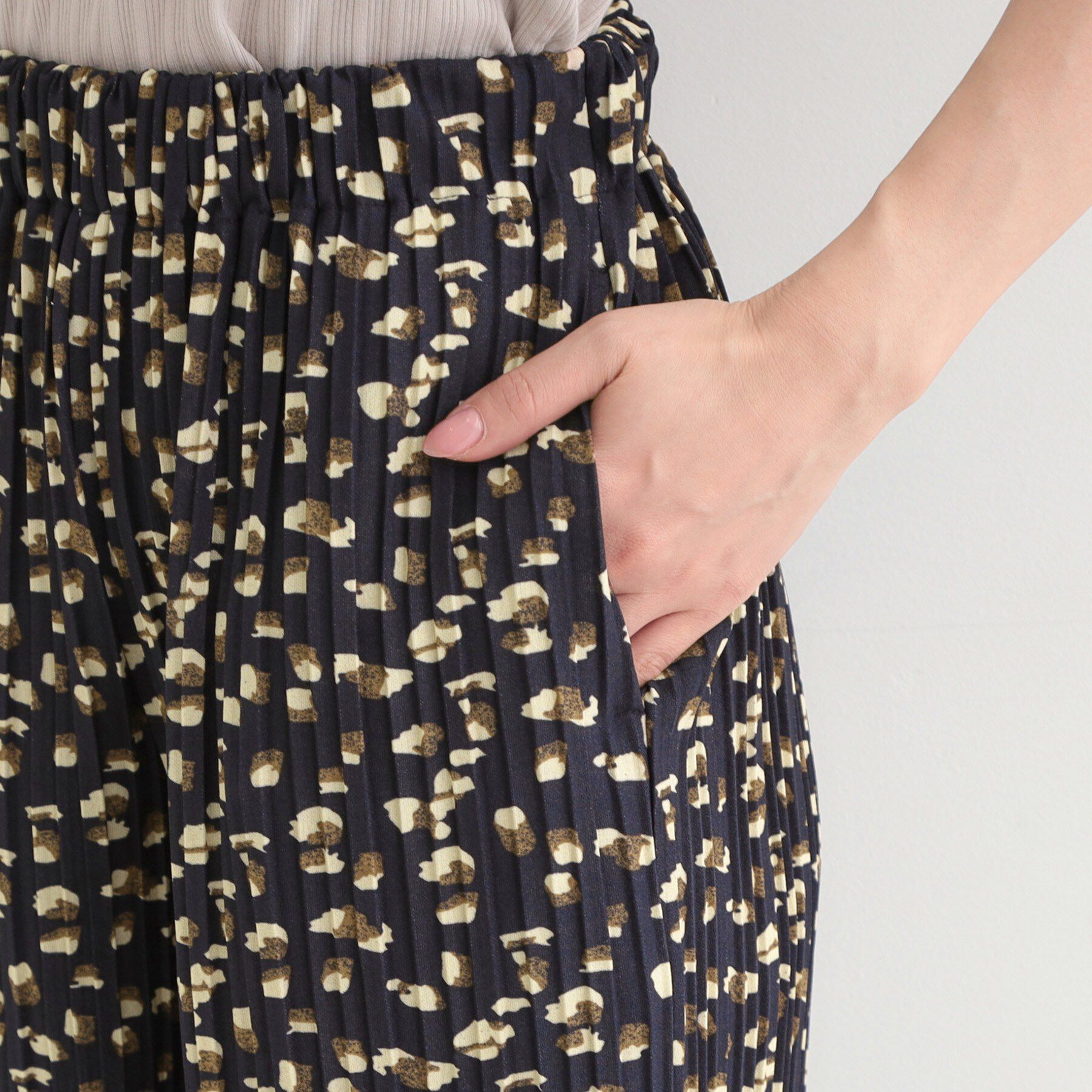 SHOO･LA･RUE「【S-LL/柄が選べる】ウエストゴムでらくちん 大人プリーツイージーパンツ」|その他|