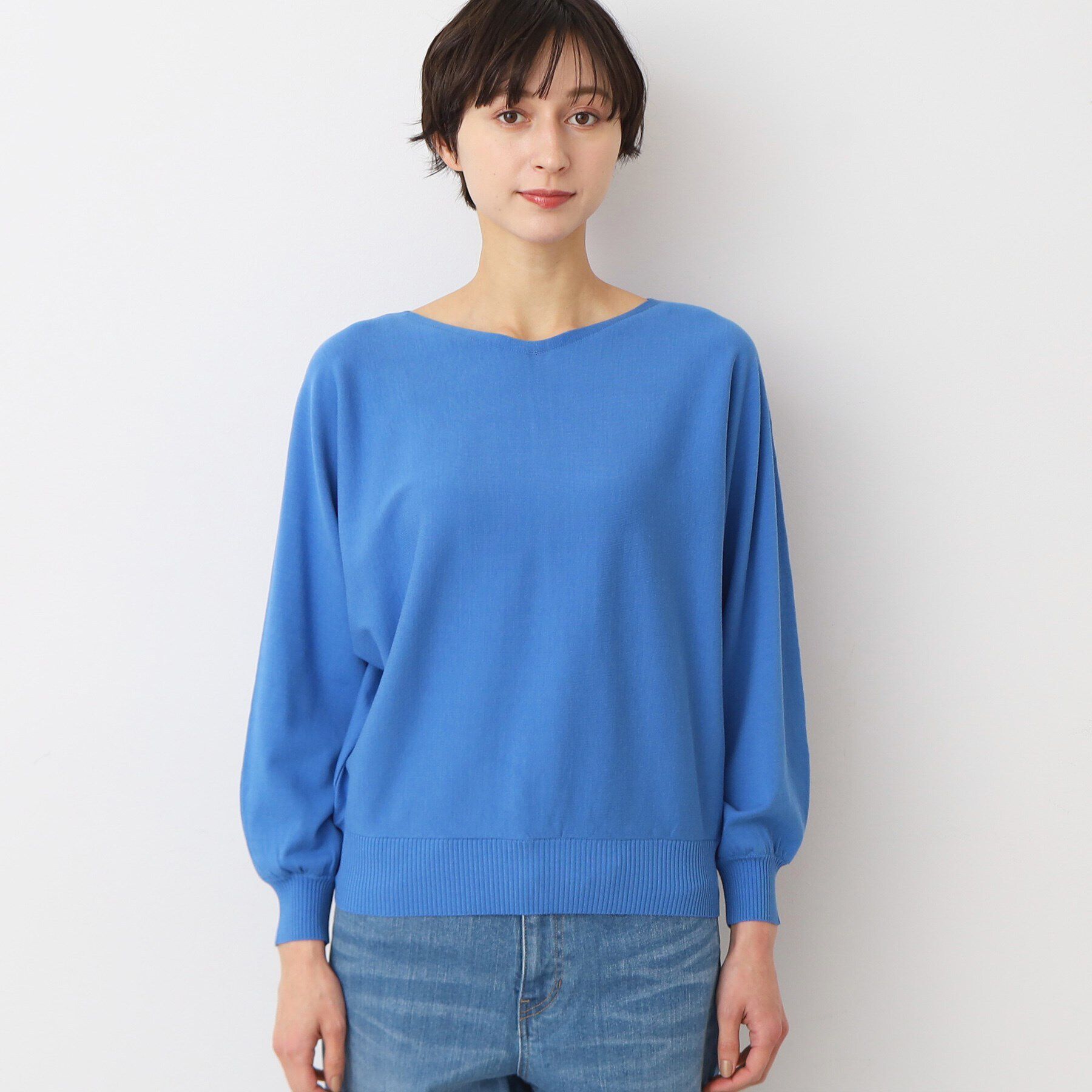 Dessin「【洗える】後ろボタンニットプルオーバー長袖（XS～L）」|ニット・セーター|