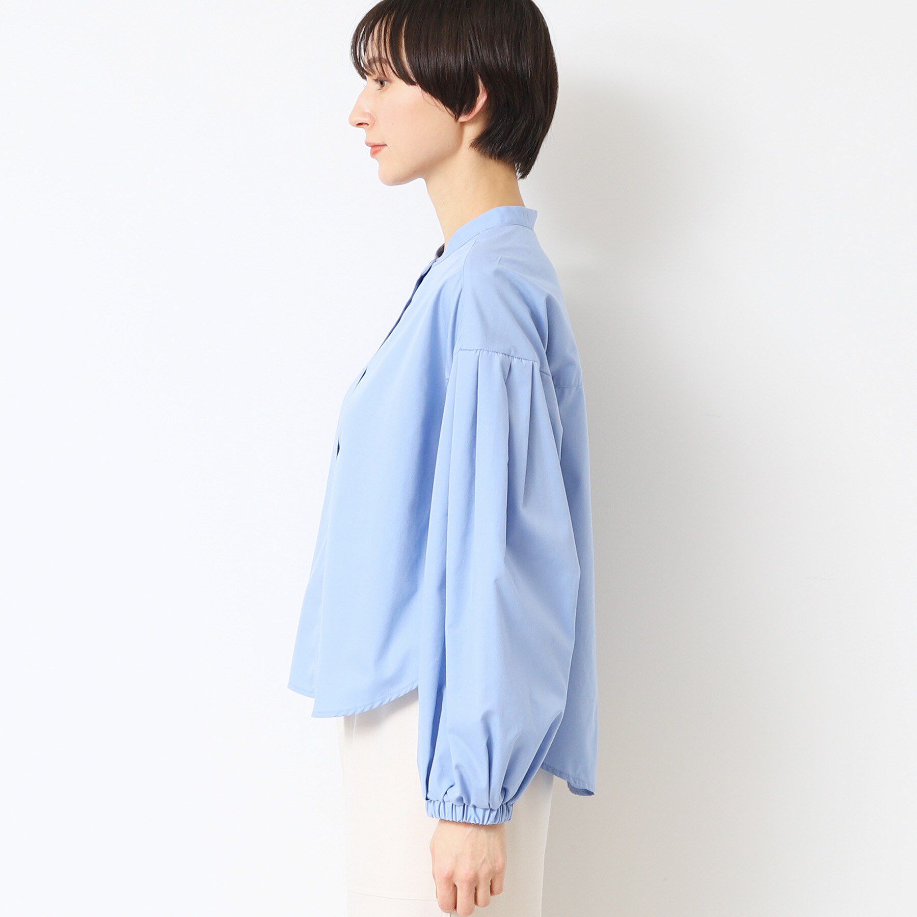 Dessin「【洗える】バンドカラー袖デザインシャツ（S～L）」|シャツ・ブラウス|