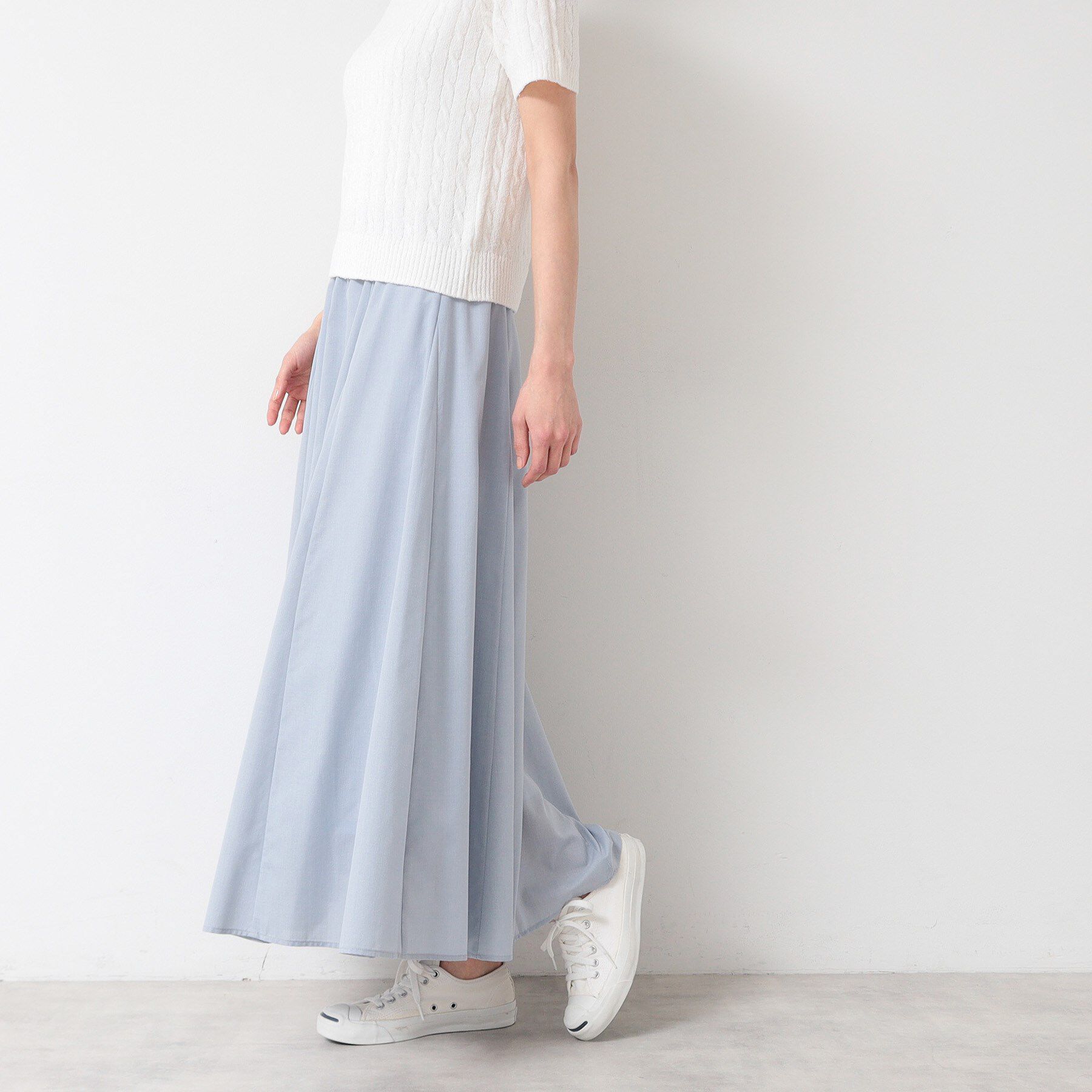 Dessin「【5色展開・ウエストゴム・洗える】エアリーフレアスカート（XS～L）」|スカート|