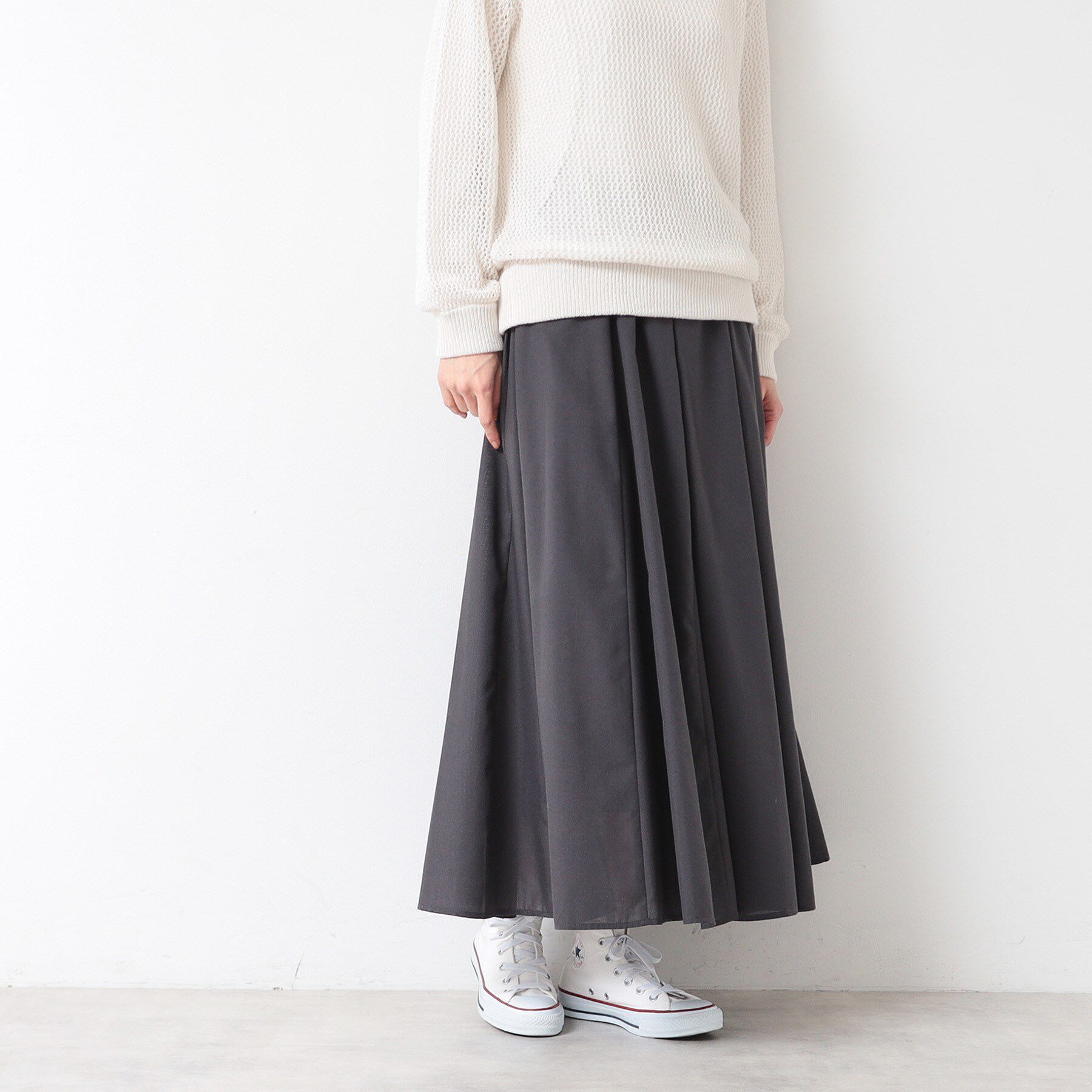 Dessin「【5色展開・ウエストゴム・洗える】エアリーフレアスカート（XS～L）」|スカート|