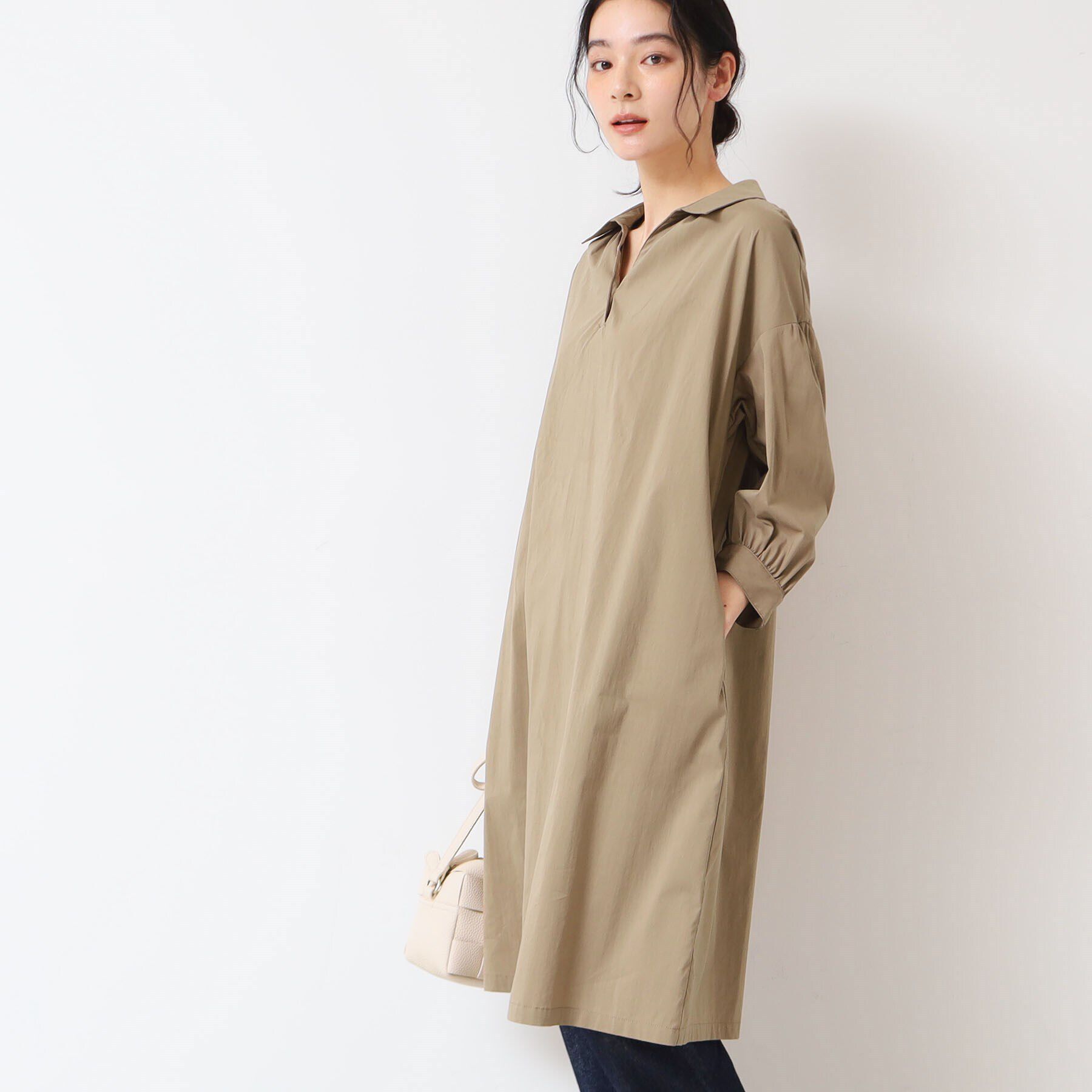 Dessin「【洗える】シャツチュニックワンピース」|ワンピース|トープ(054)