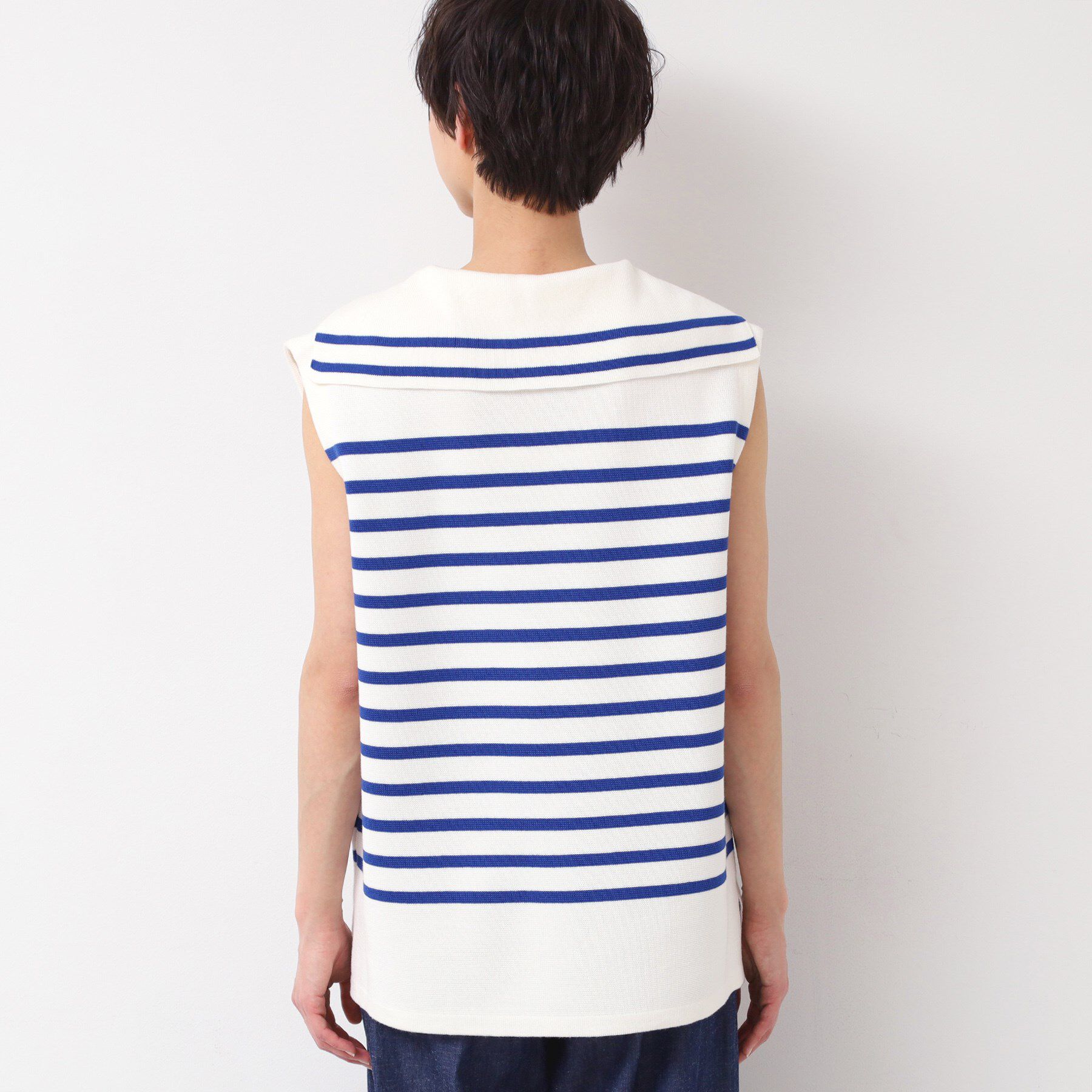 Dessin「【洗える】セーラーカラーボーダーニット」|ニット・セーター|