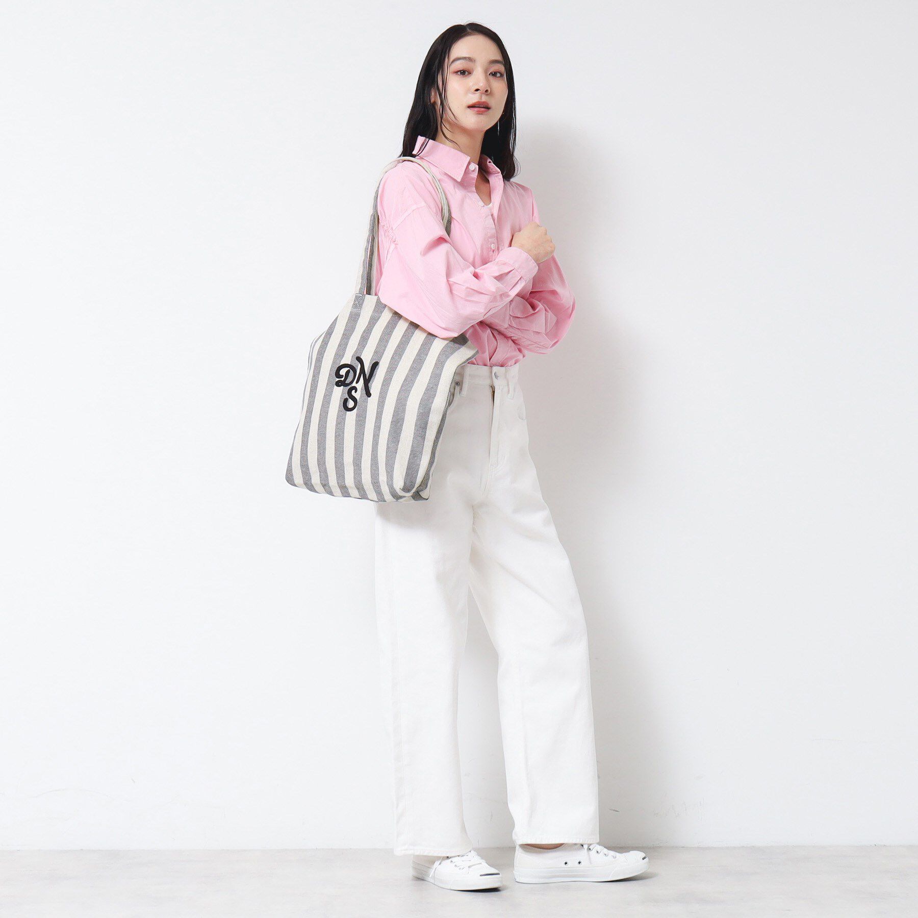 Dessin「ストライプロゴ刺繍トート」|トートバッグ|