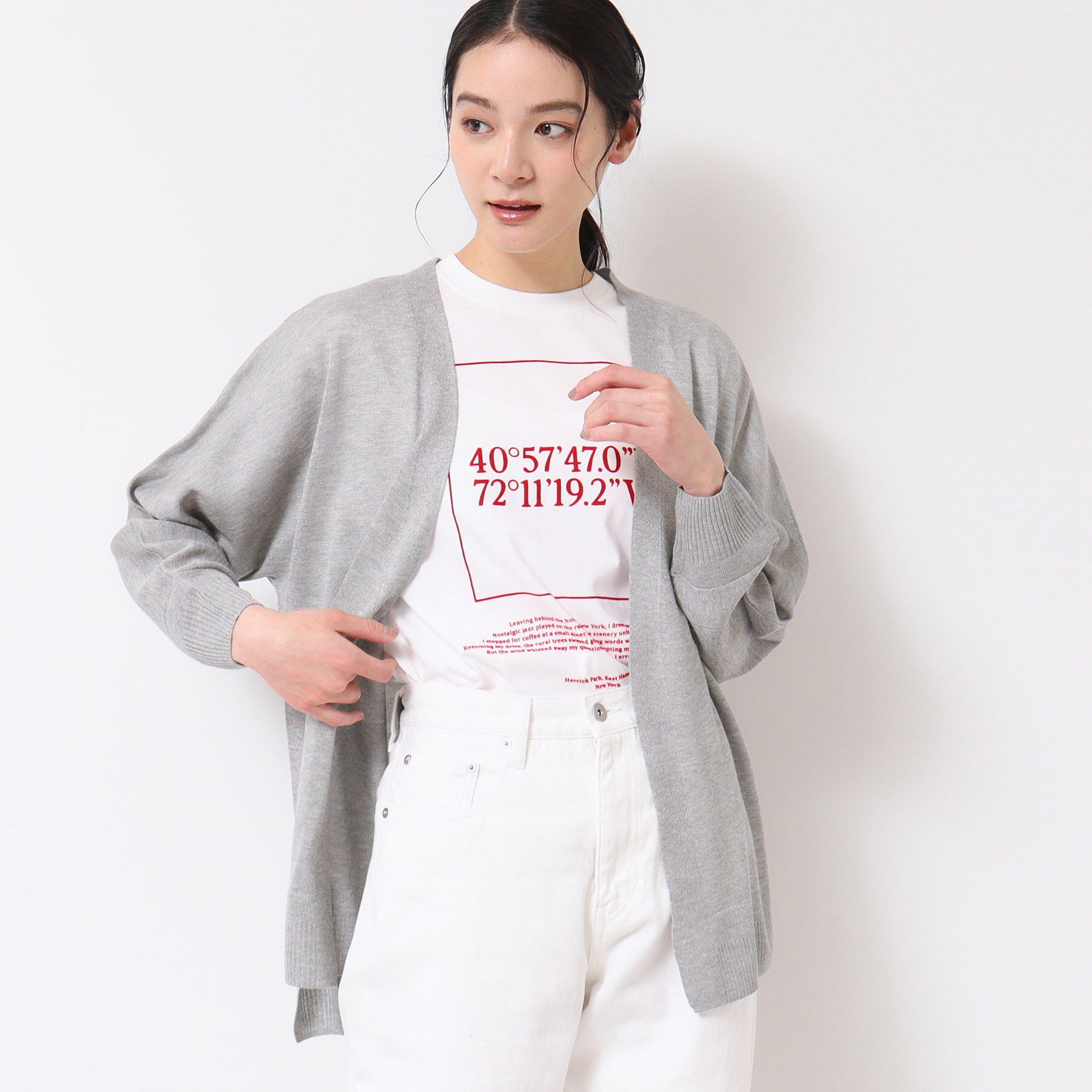 Dessin「【洗える】ミドル丈シアーカーディガン（S～L）」|カーディガン|