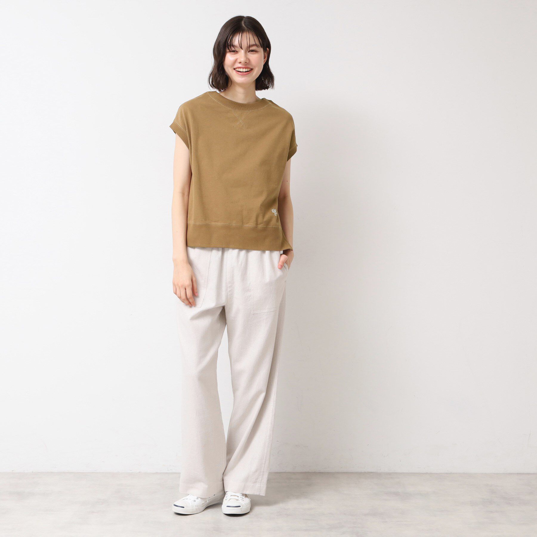 Dessin「【洗える】フレンチスリーブリブ付きカットソー（S～L）」|Tシャツ・カットソー|