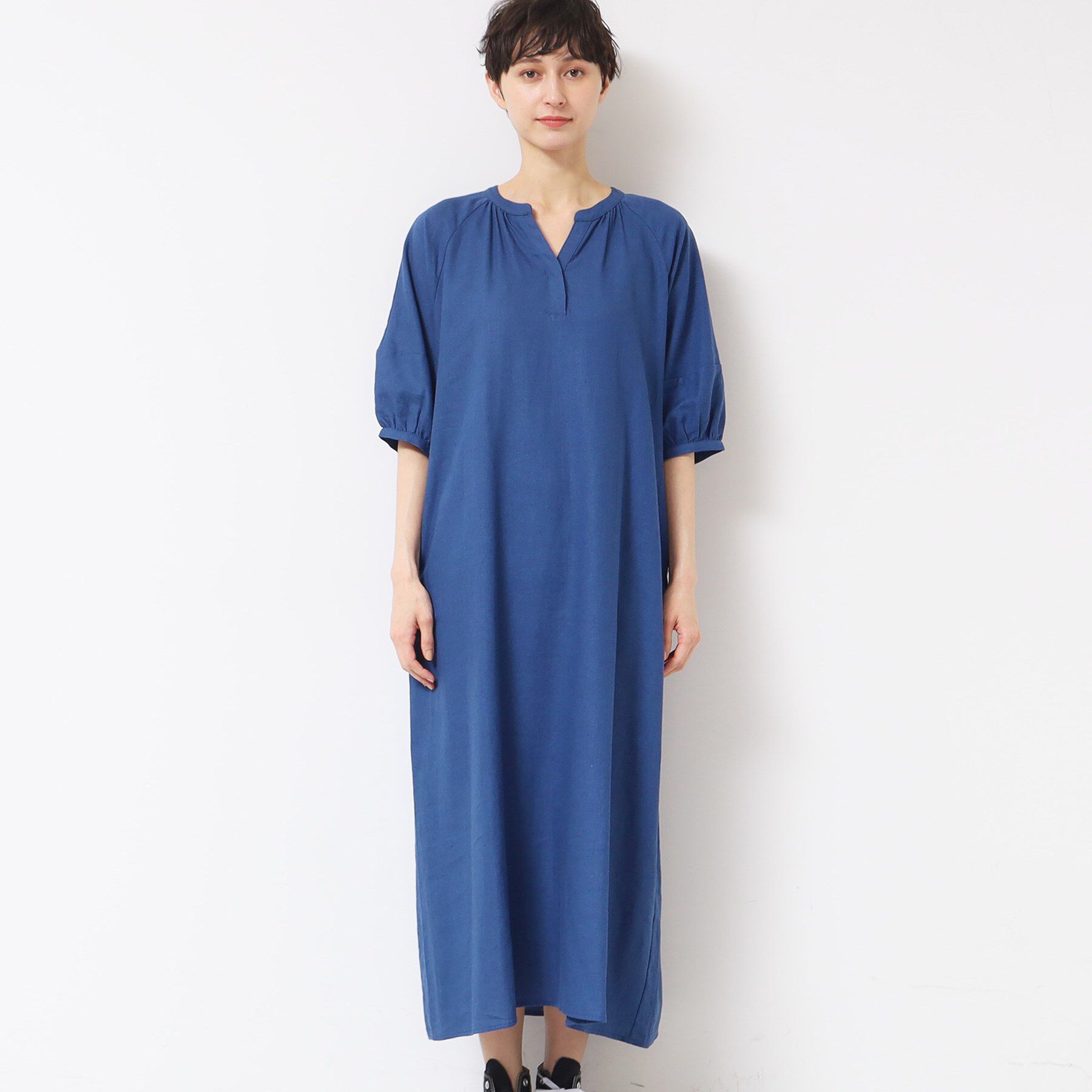 Dessin「【洗える】パフスリーブAラインワンピース（S～L）」|ワンピース|