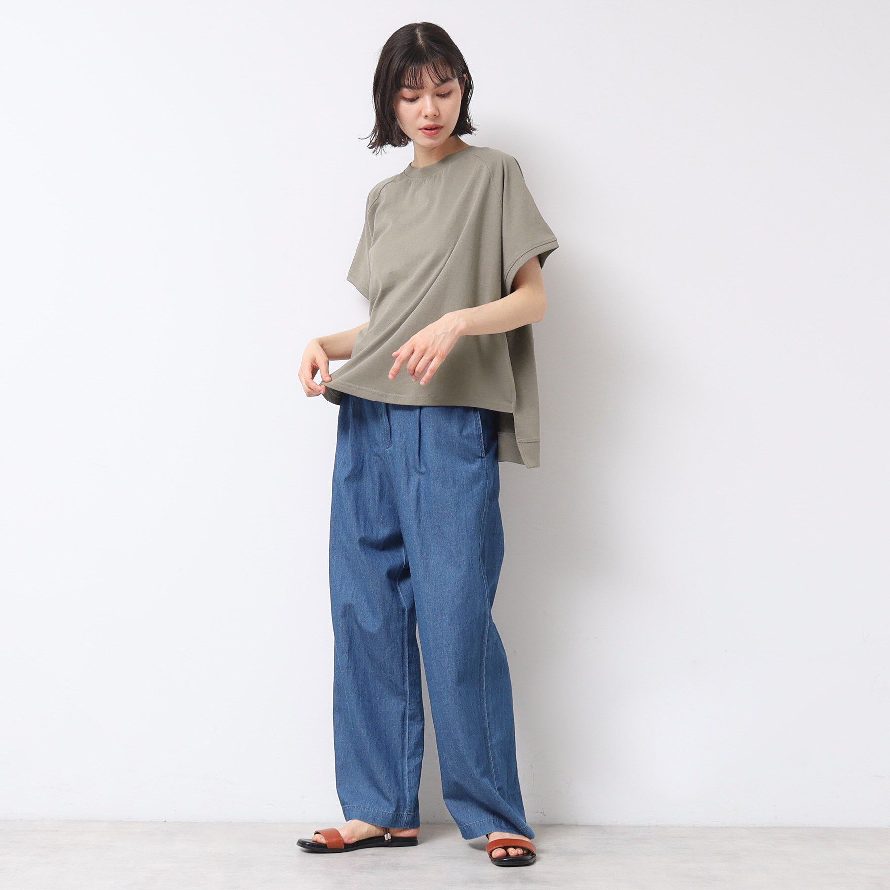 Dessin「【洗える】ワイドラグランスリーブカットソー（XS～L）」|Tシャツ・カットソー|