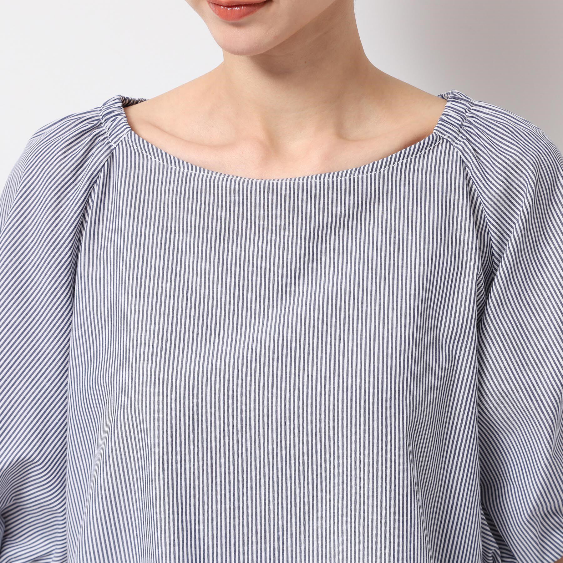 Dessin「【洗える】バッグギャザー入り五分袖ボリュームブラウス」|シャツ・ブラウス|