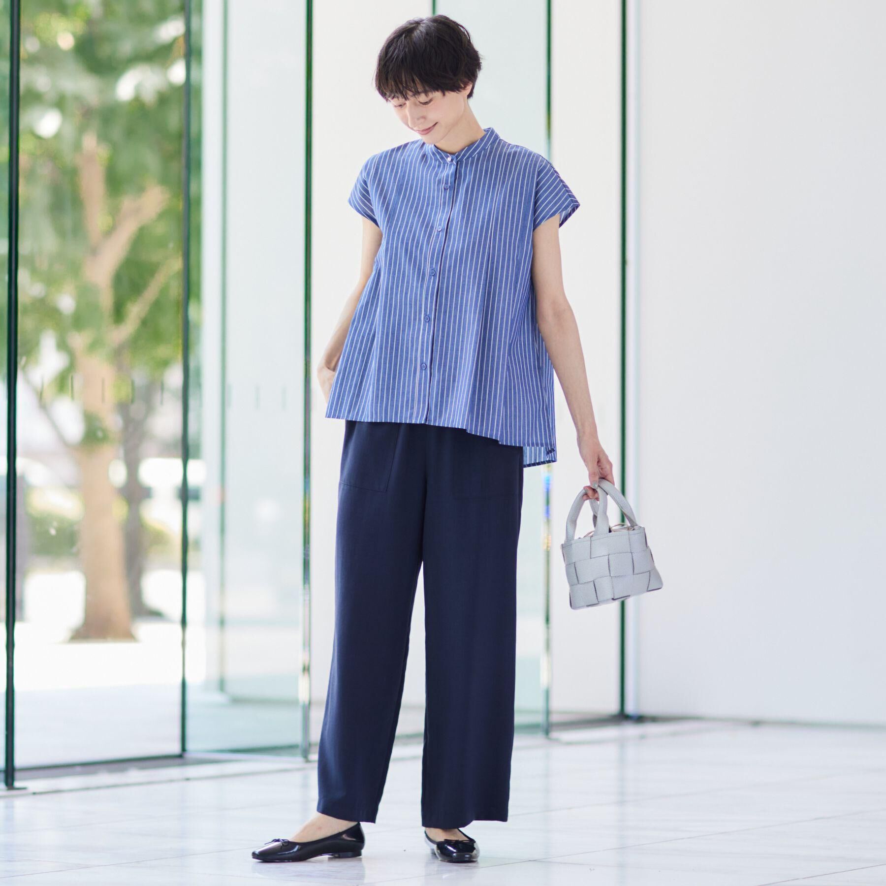 Dessin「【洗える】フレンチスリーブフレアーブラウス（XS～L）」|シャツ・ブラウス|