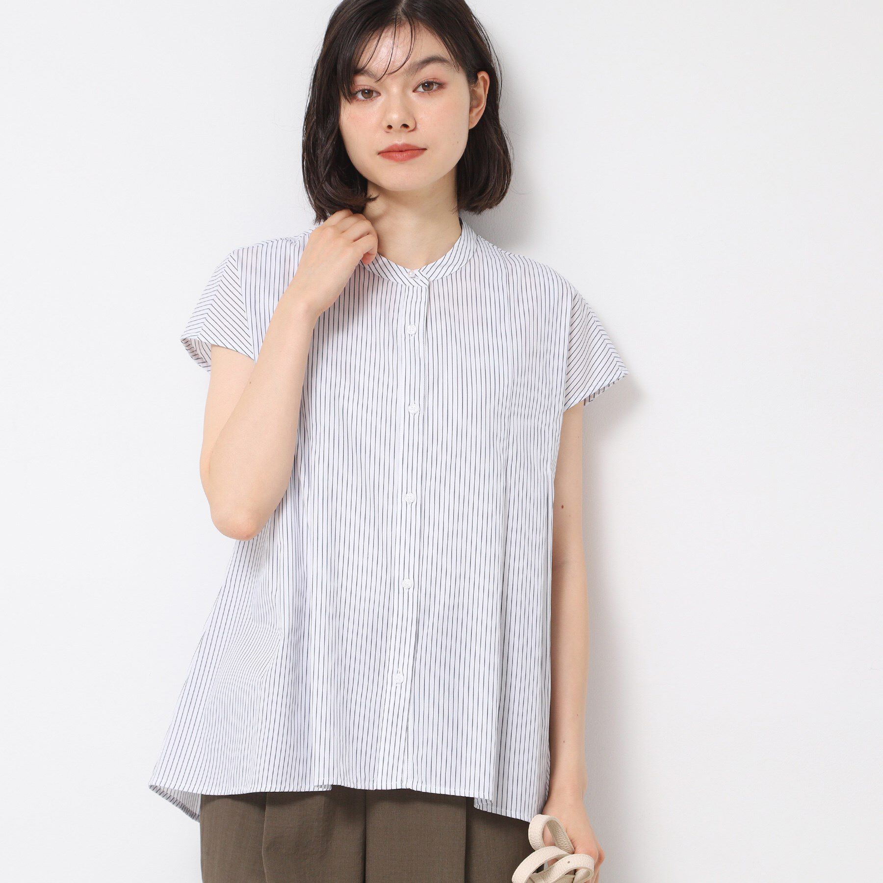 Dessin「【洗える】フレンチスリーブフレアーブラウス（XS～L）」|シャツ・ブラウス|